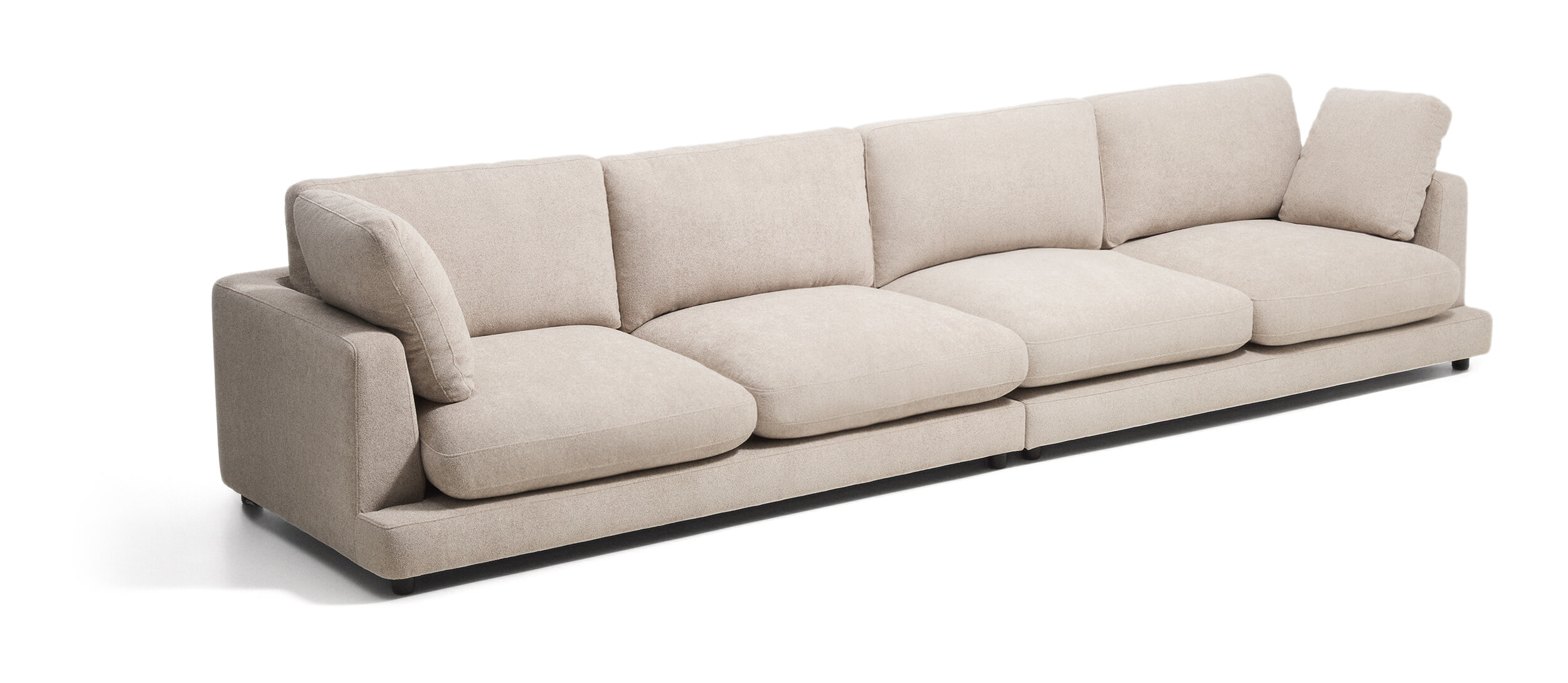 Kave Home 6-zits Bank Gala 390cm, Bouclé - Beige