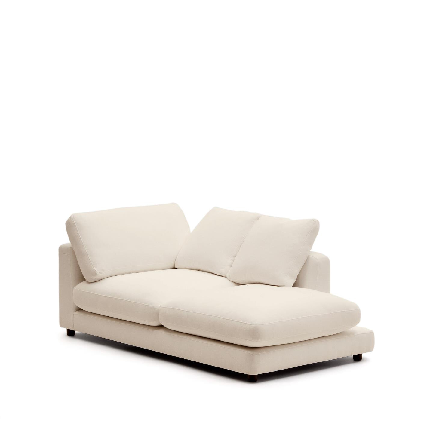 Kave Home Chaise Longue 'Gala' Chenille, Rechts, kleur Beige