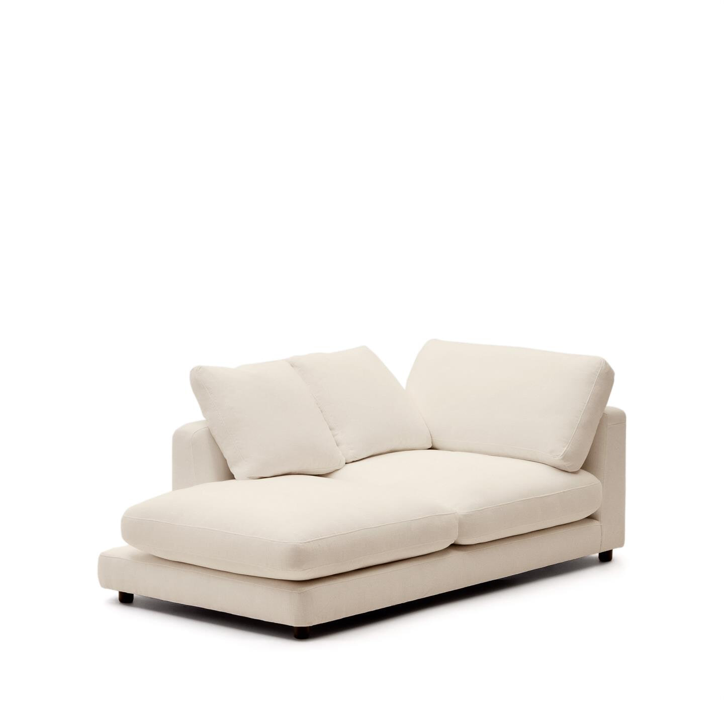 Kave Home Chaise Longue Gala Chenille, Links - Beige
