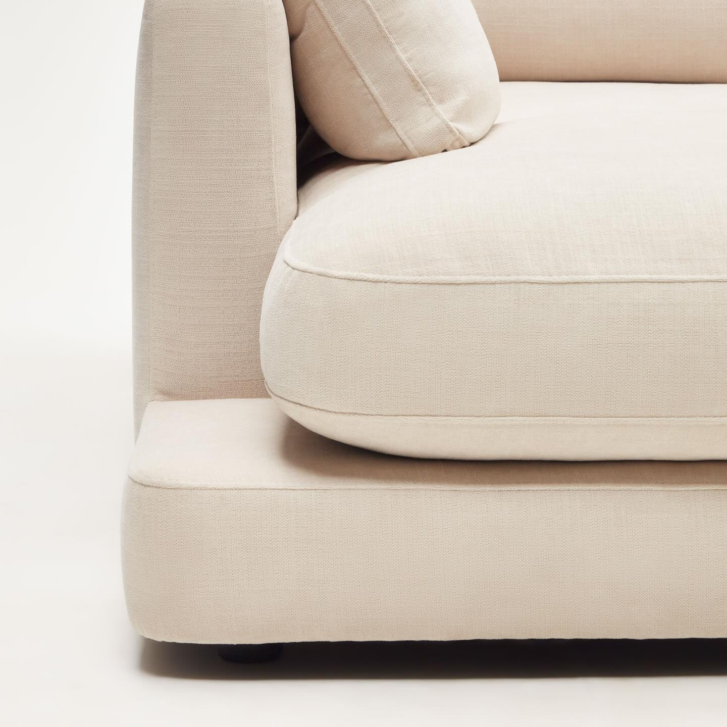 Kave Home 4-zits Loungebank 'Gala' Links, Chenille, kleur Beige
