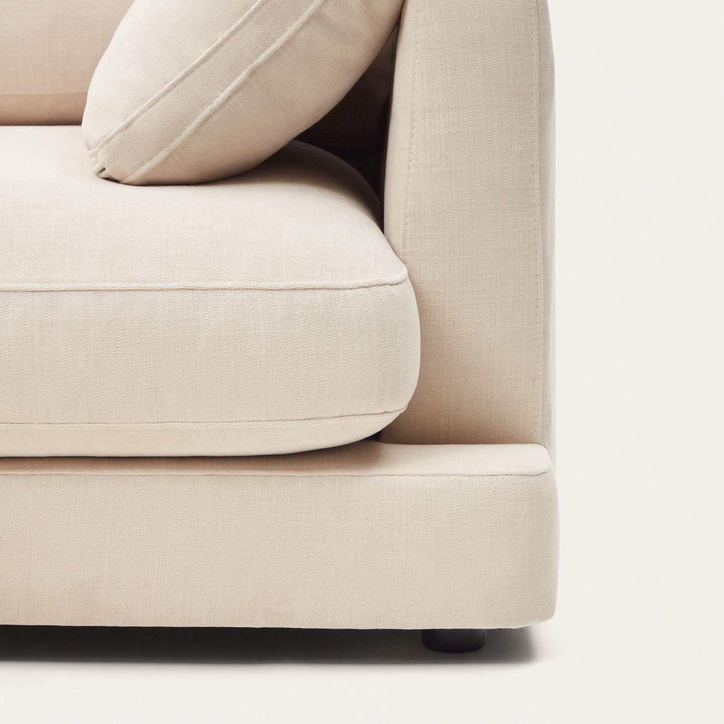 Kave Home 4-zits Loungebank 'Gala' Links, Chenille, kleur Beige