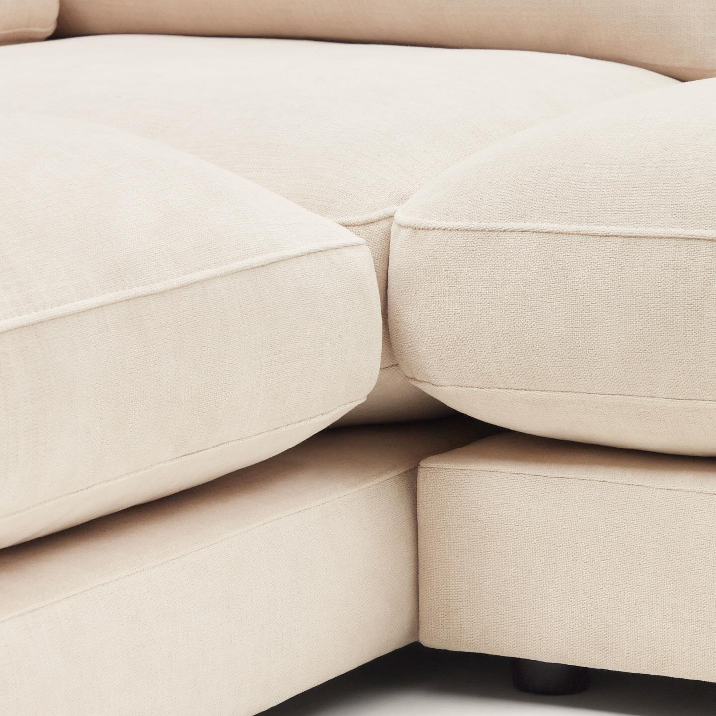 Kave Home 4-zits Loungebank 'Gala' Links, Chenille, kleur Beige