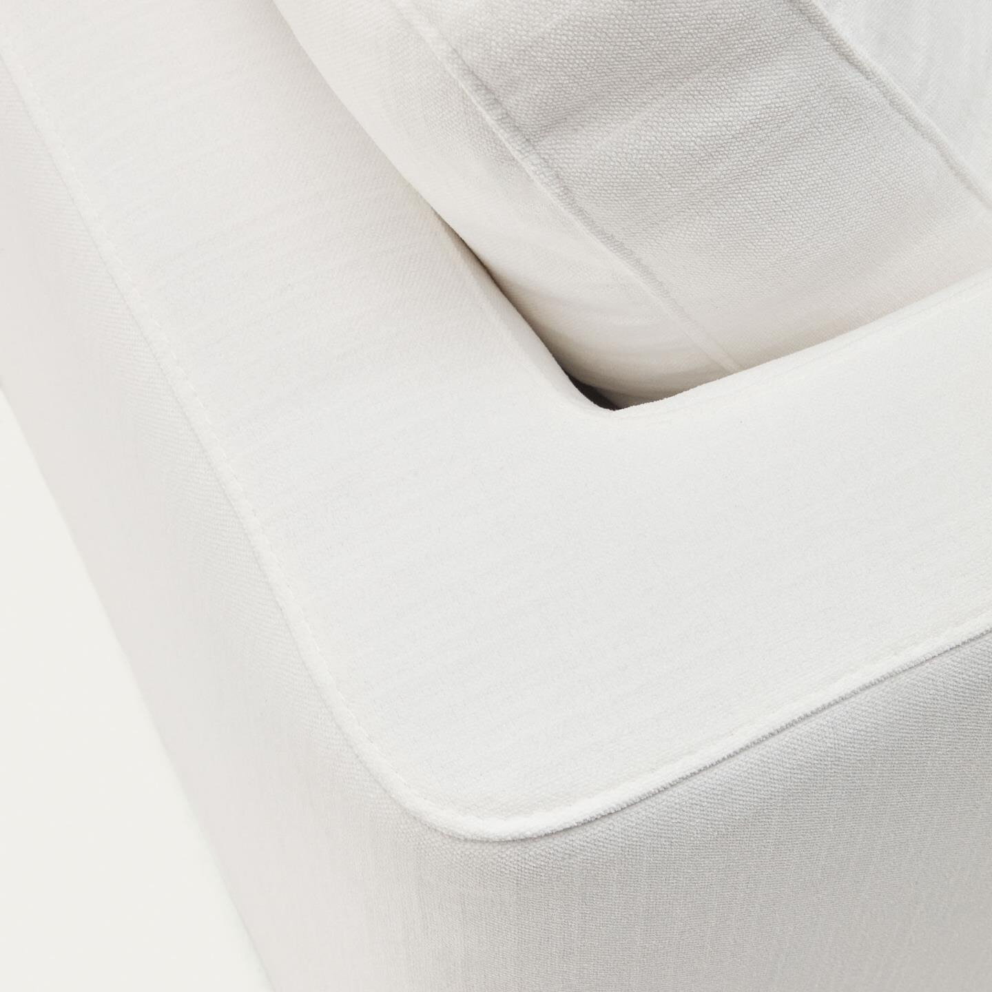 Kave Home 4-zits Loungebank 'Gala' Rechts, Chenille, kleur Wit