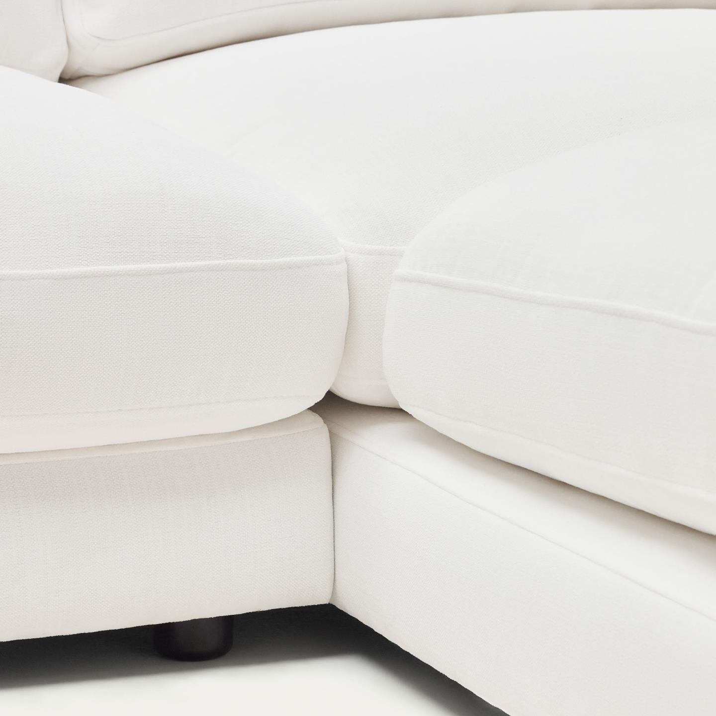 Kave Home 4-zits Loungebank 'Gala' Rechts, Chenille, kleur Wit