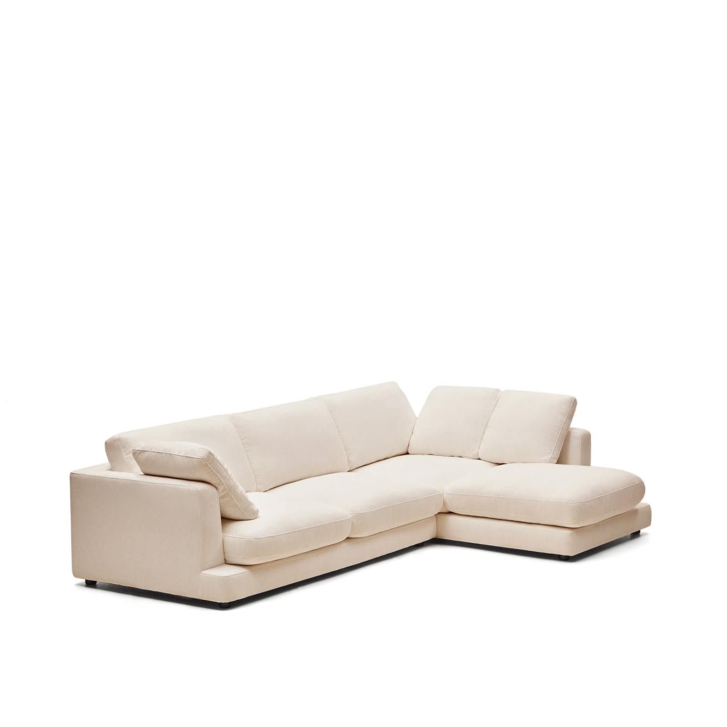 Kave Home 4-zits Loungebank 'Gala' Rechts, Chenille, kleur Beige