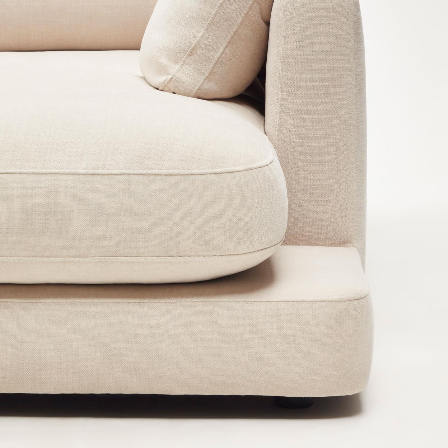 Kave Home 4-zits Loungebank 'Gala' Rechts, Chenille, kleur Beige