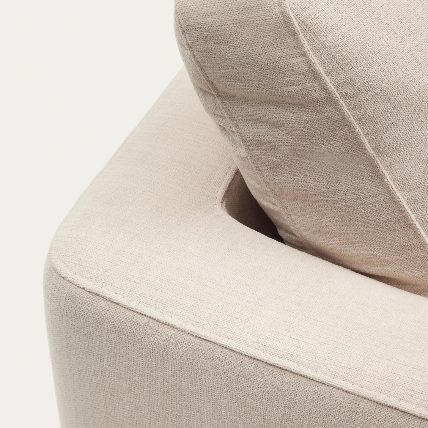 Kave Home 4-zits Loungebank 'Gala' Rechts, Chenille, kleur Beige