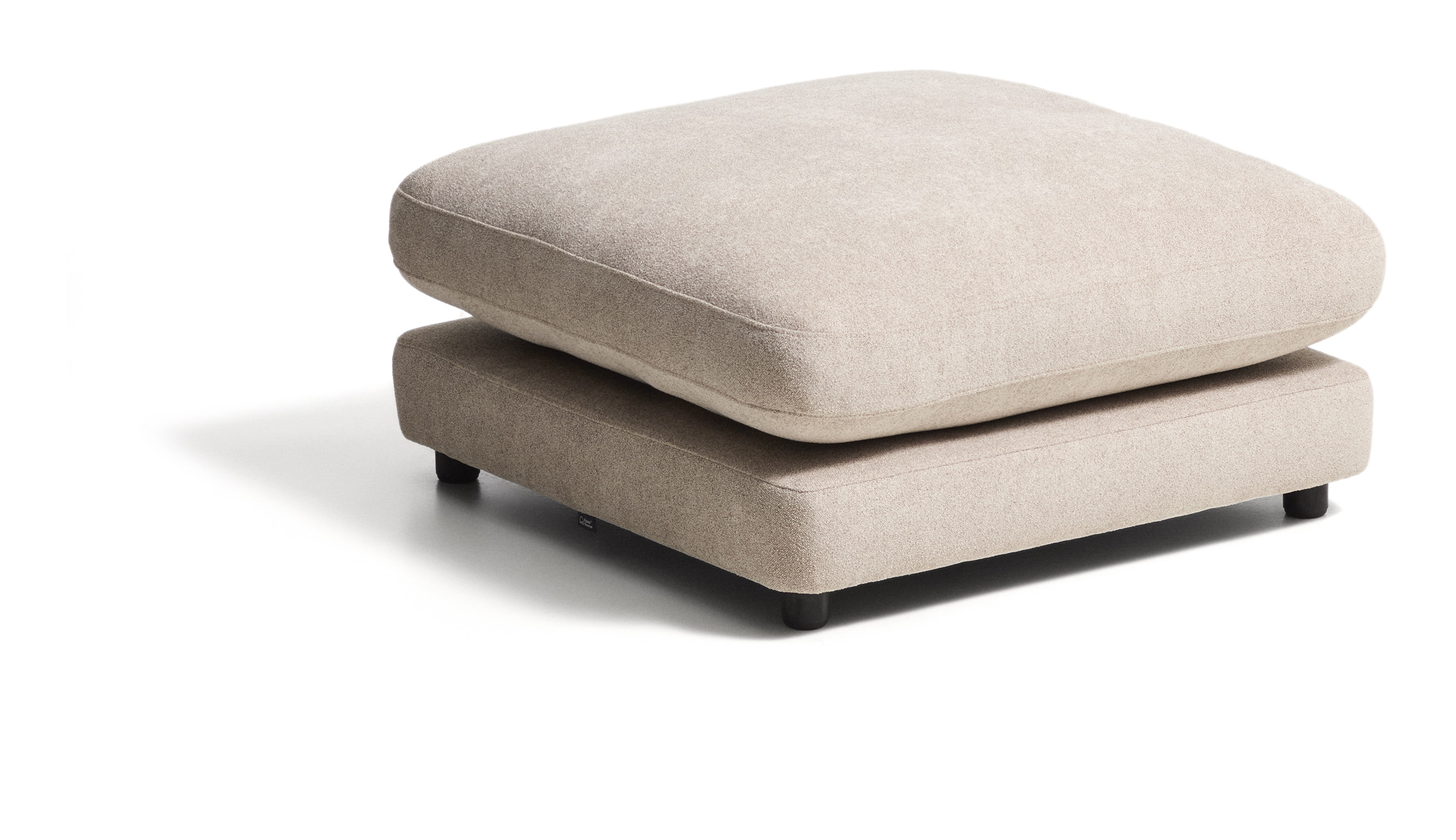 Kave Home Poef Gala Bouclé, 90 x 90cm - Beige