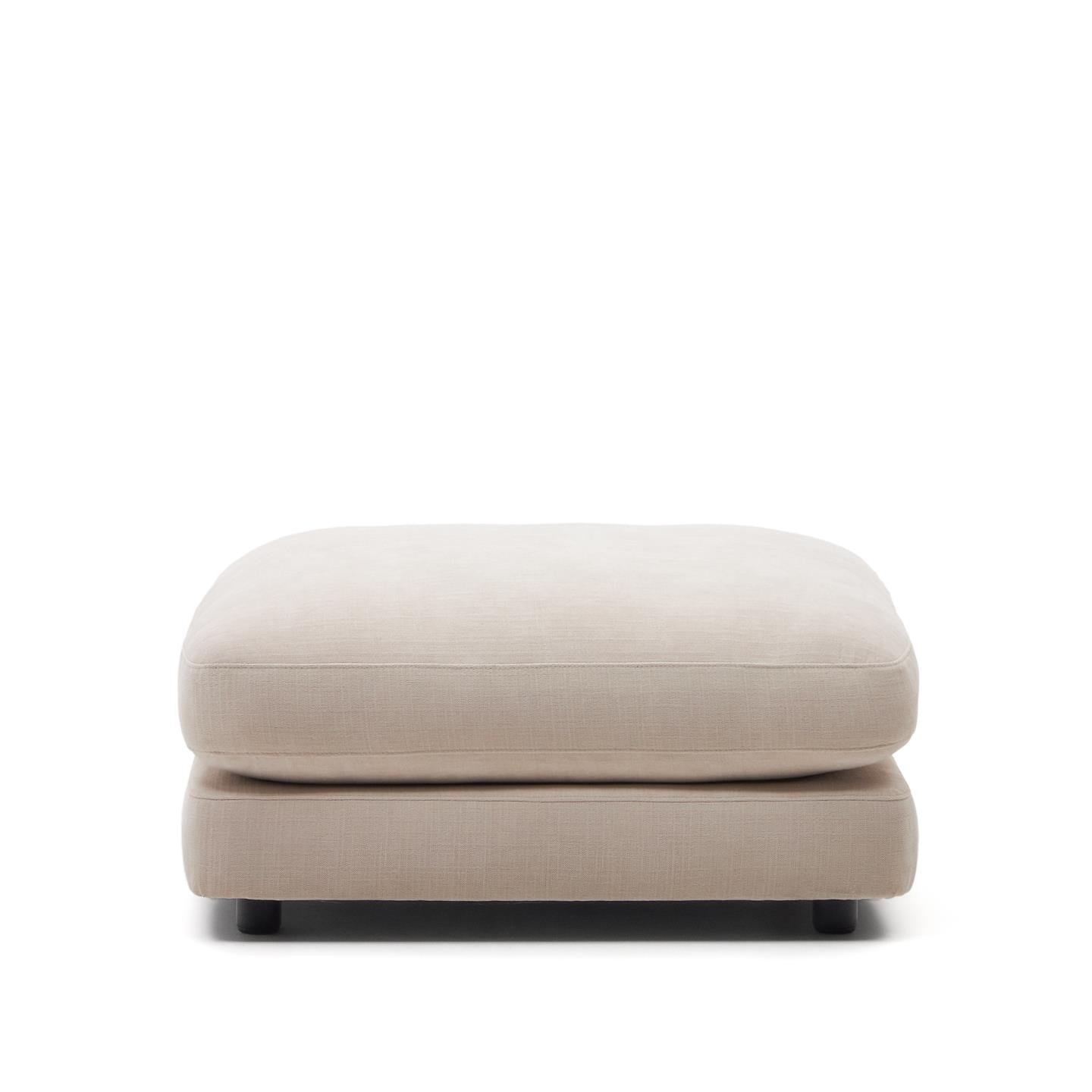 Kave Home Hocker 'Gala' Chenille, 90 x 90cm, kleur Beige
