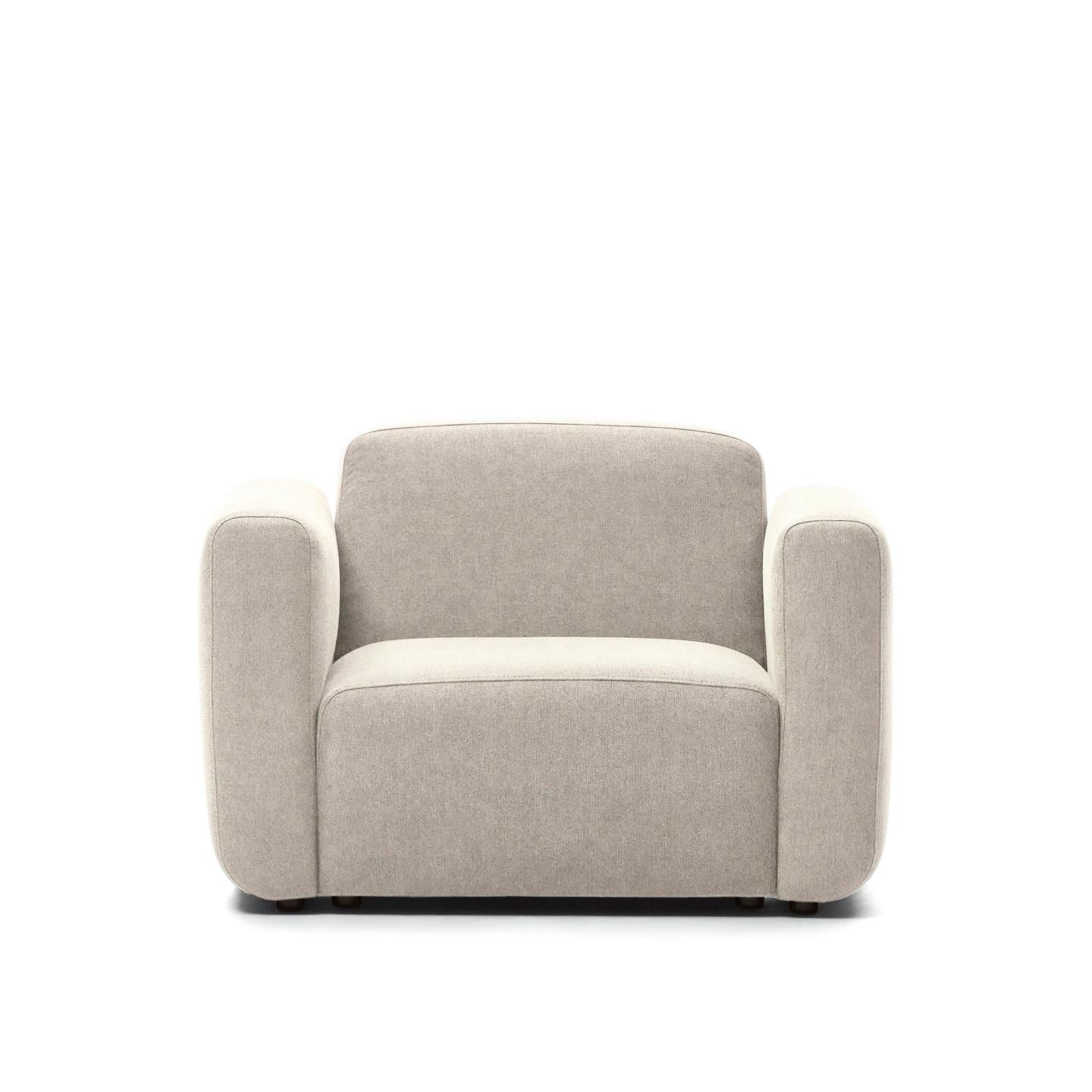 Kave Home Fauteuil 'Neom' Structuurstof, kleur Beige