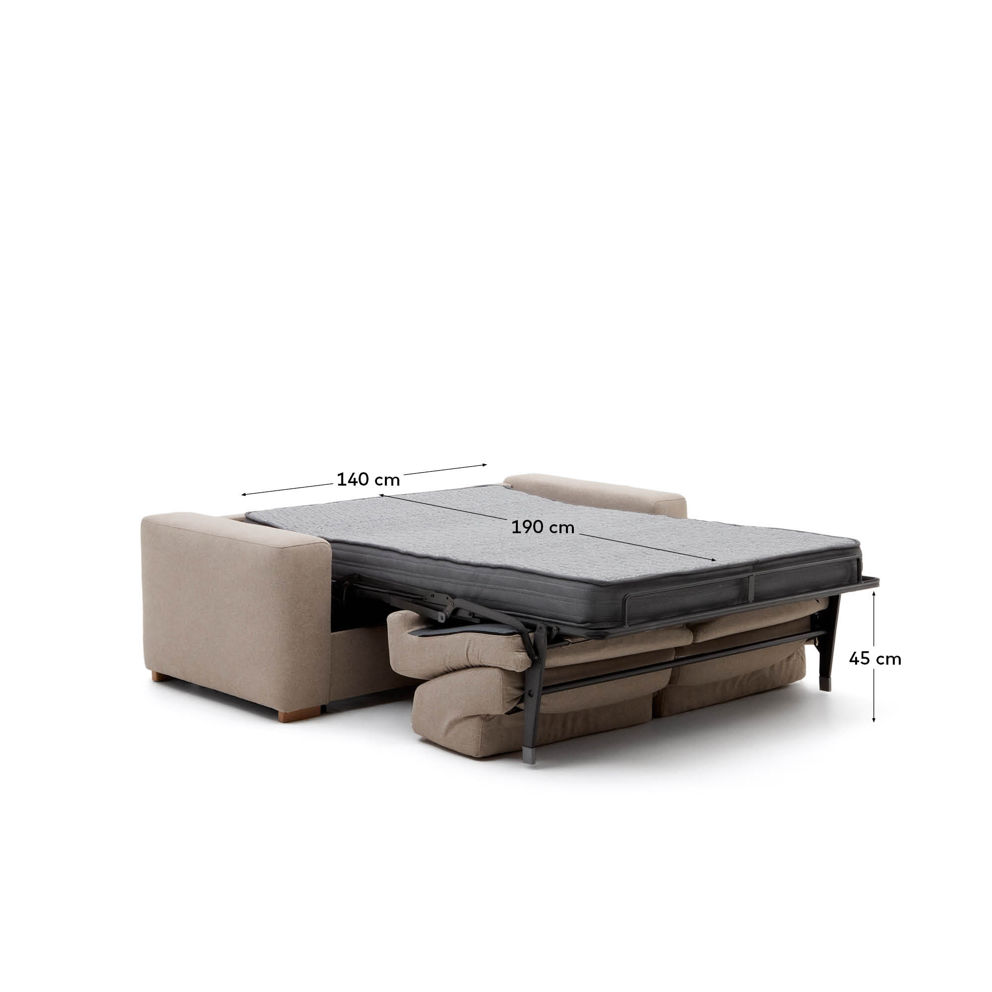 Kave Home Slaapbank 'Anley' 140 x 200cm, kleur Beige