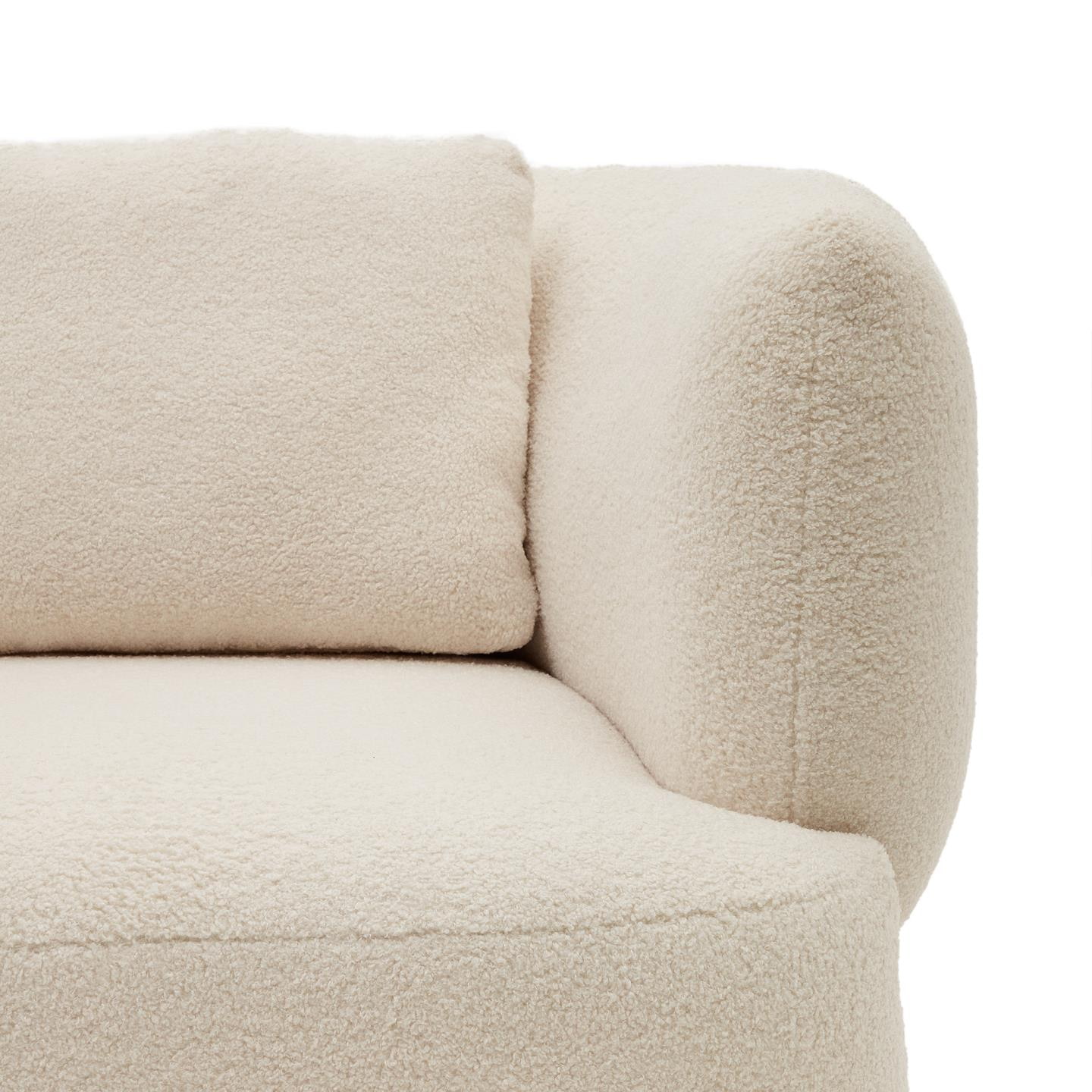 Kave Home Draaifauteuil 'Martina' Bouclé, kleur Wit