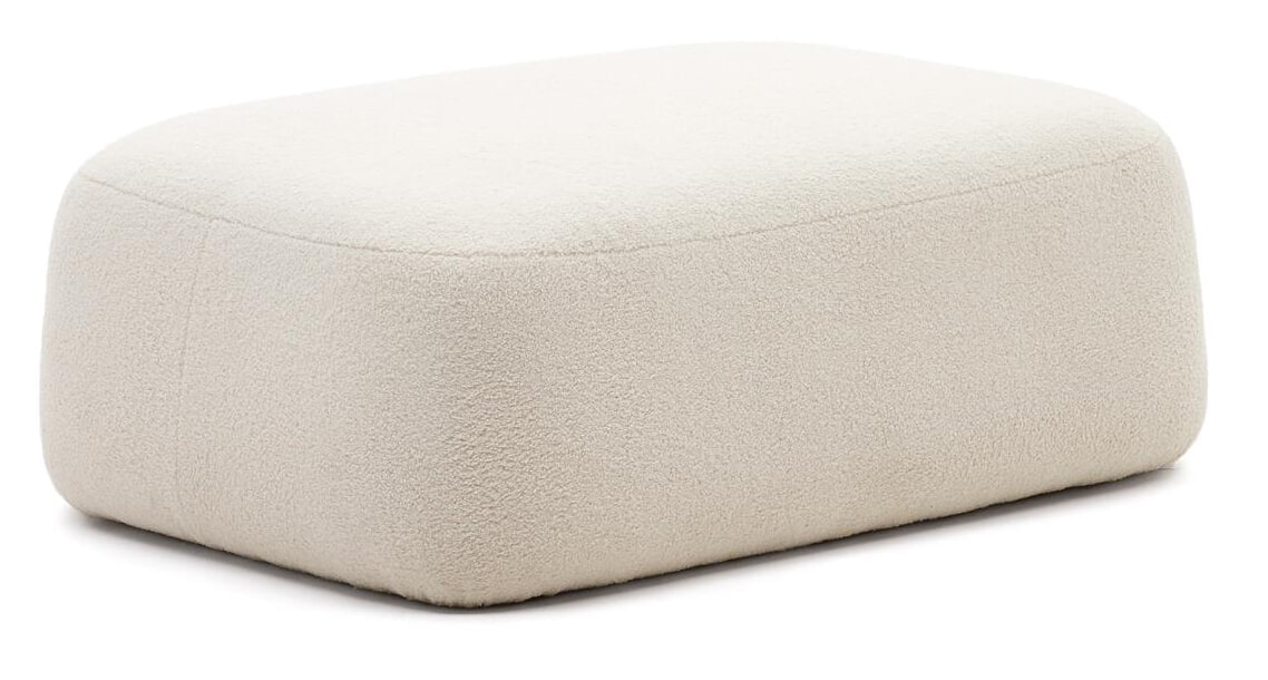 Kave Home Hocker 'Martina' Bouclé, 123 x 85cm