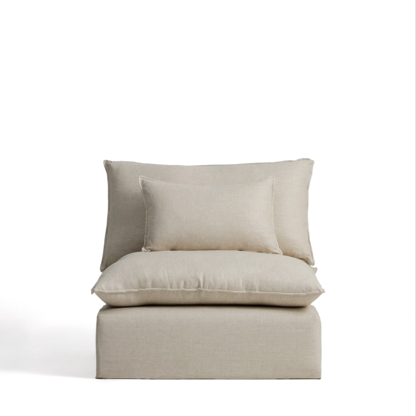 Kave Home Fauteuil 'Anarela' Linnen, 110cm, kleur Beige