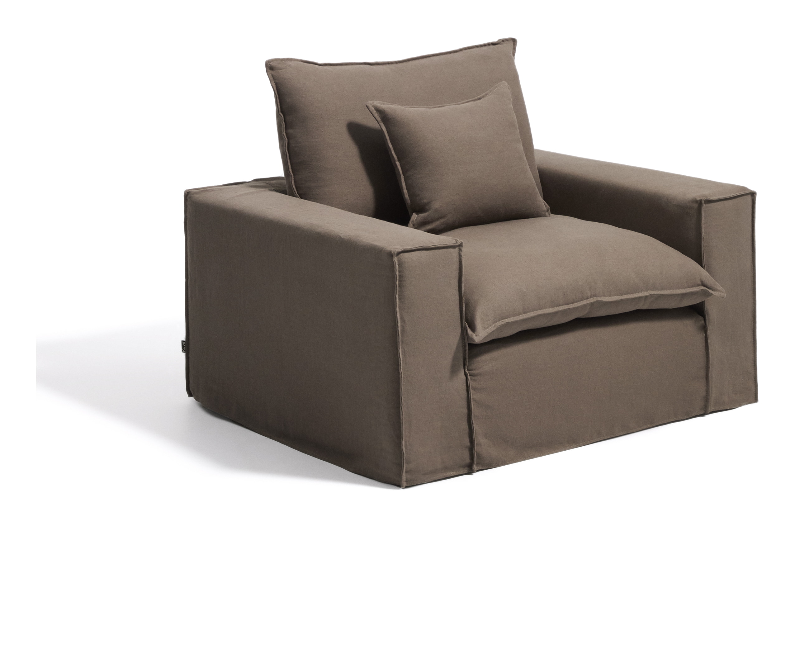 Kave Home Fauteuil Anarela Linnen, 130cm - Taupe