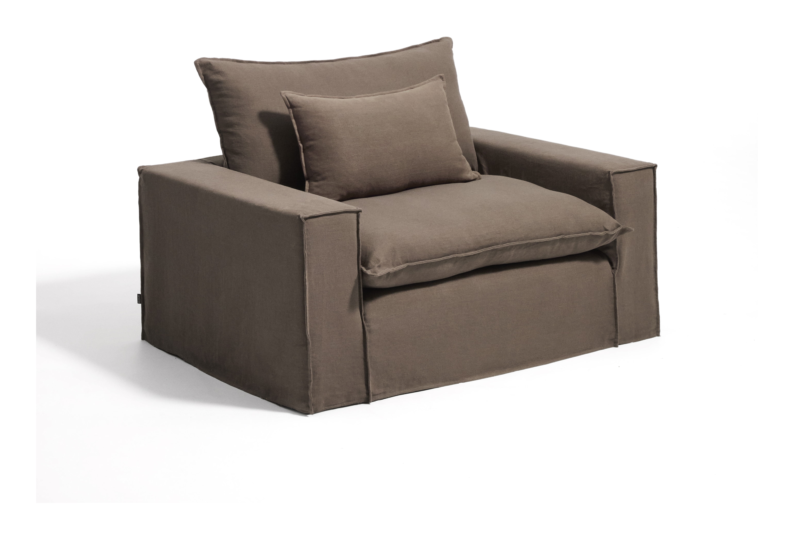 Kave Home Fauteuil Anarela Linnen, 150cm - Taupe