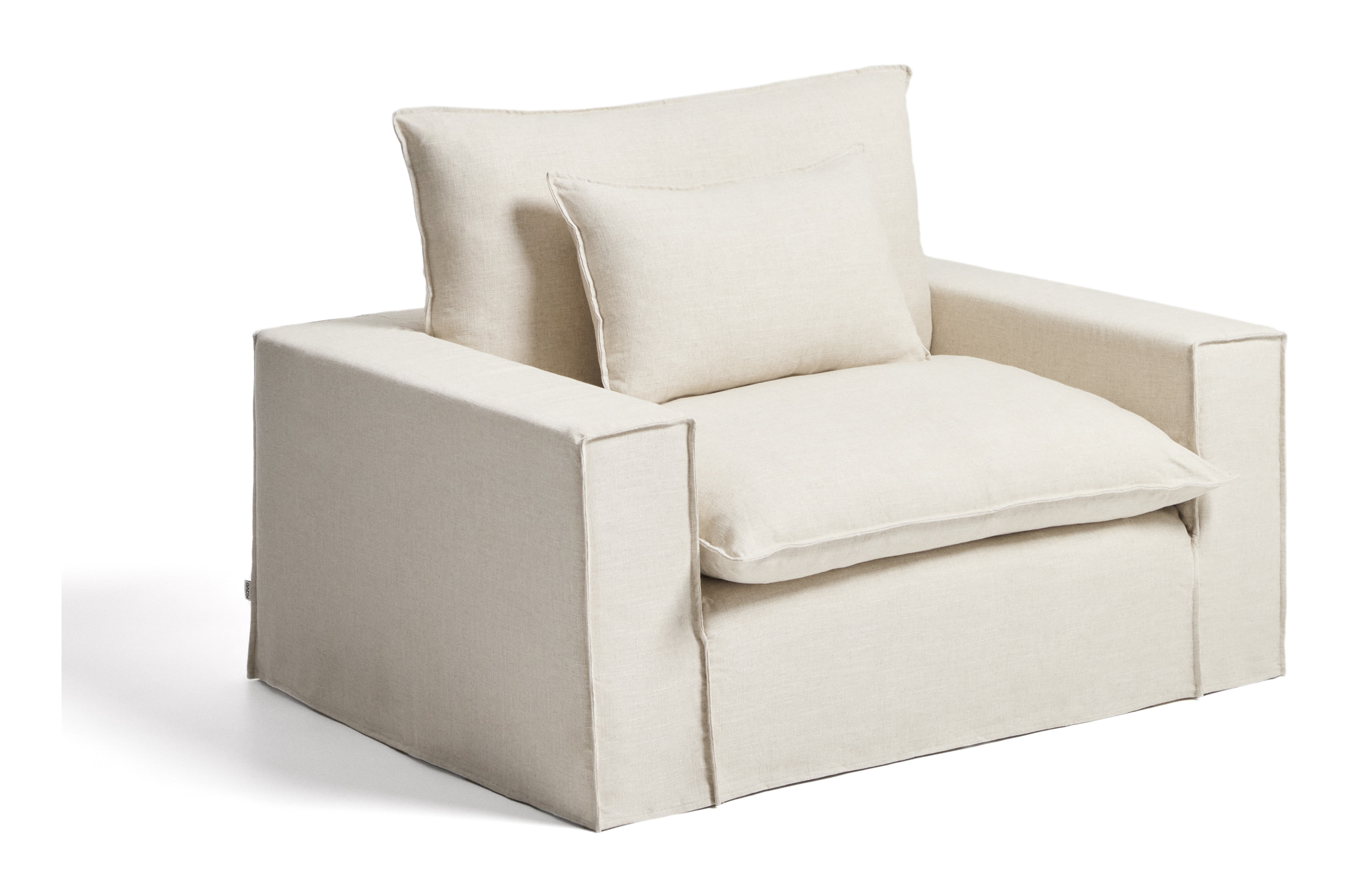 Kave Home Fauteuil Anarela Linnen, 150cm - Beige