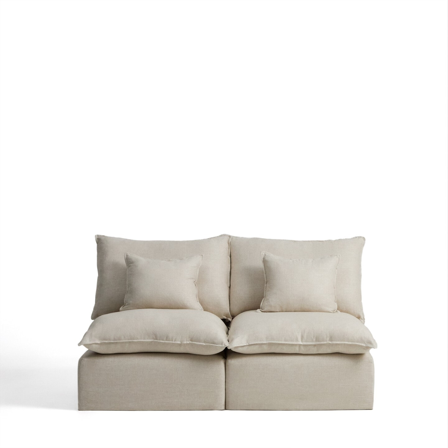 Kave Home Modulaire 2-zits Bank Anarela Linnen, 180cm - Beige