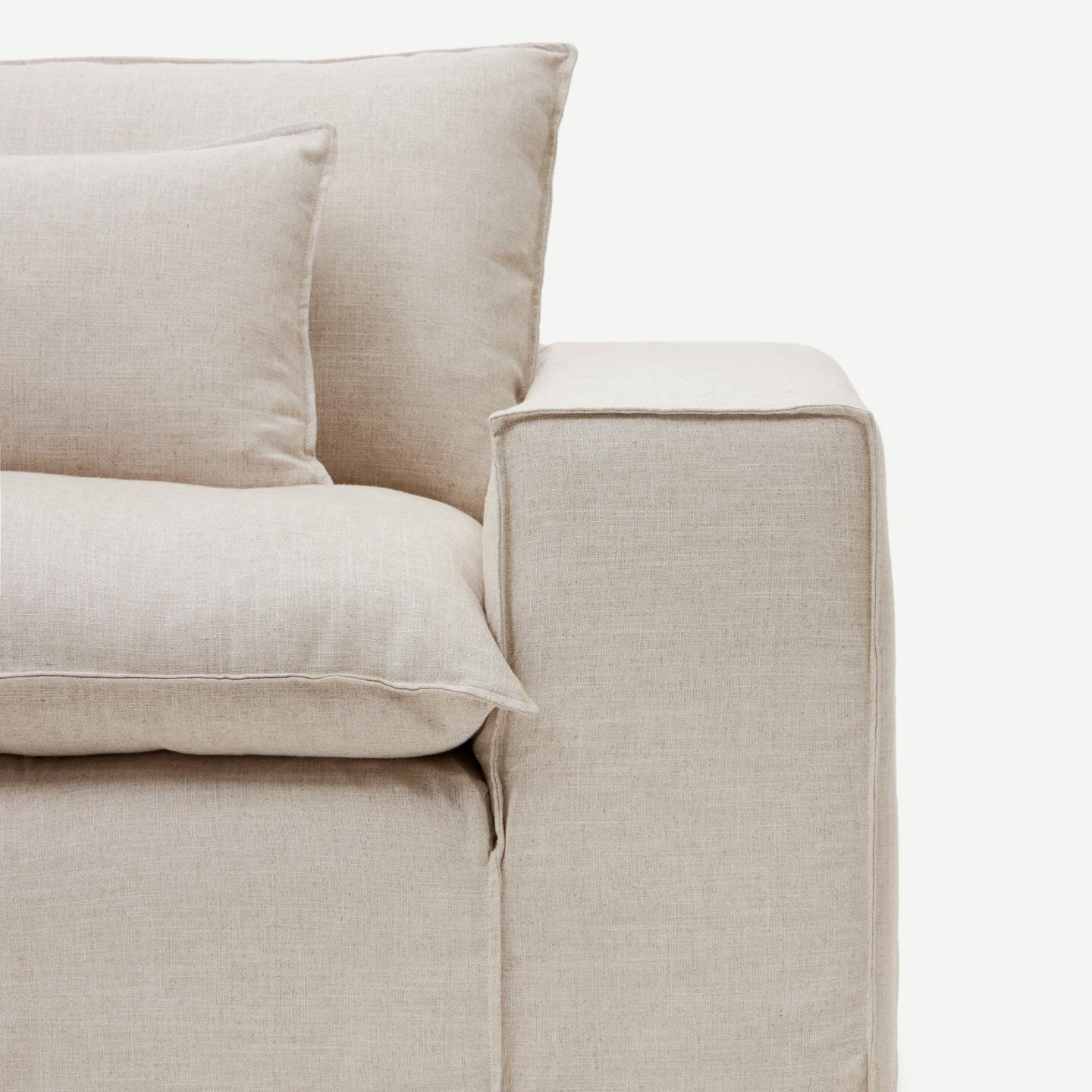 Kave Home 3-zits Bank 'Anarela' Linnen, 280cm, kleur Beige
