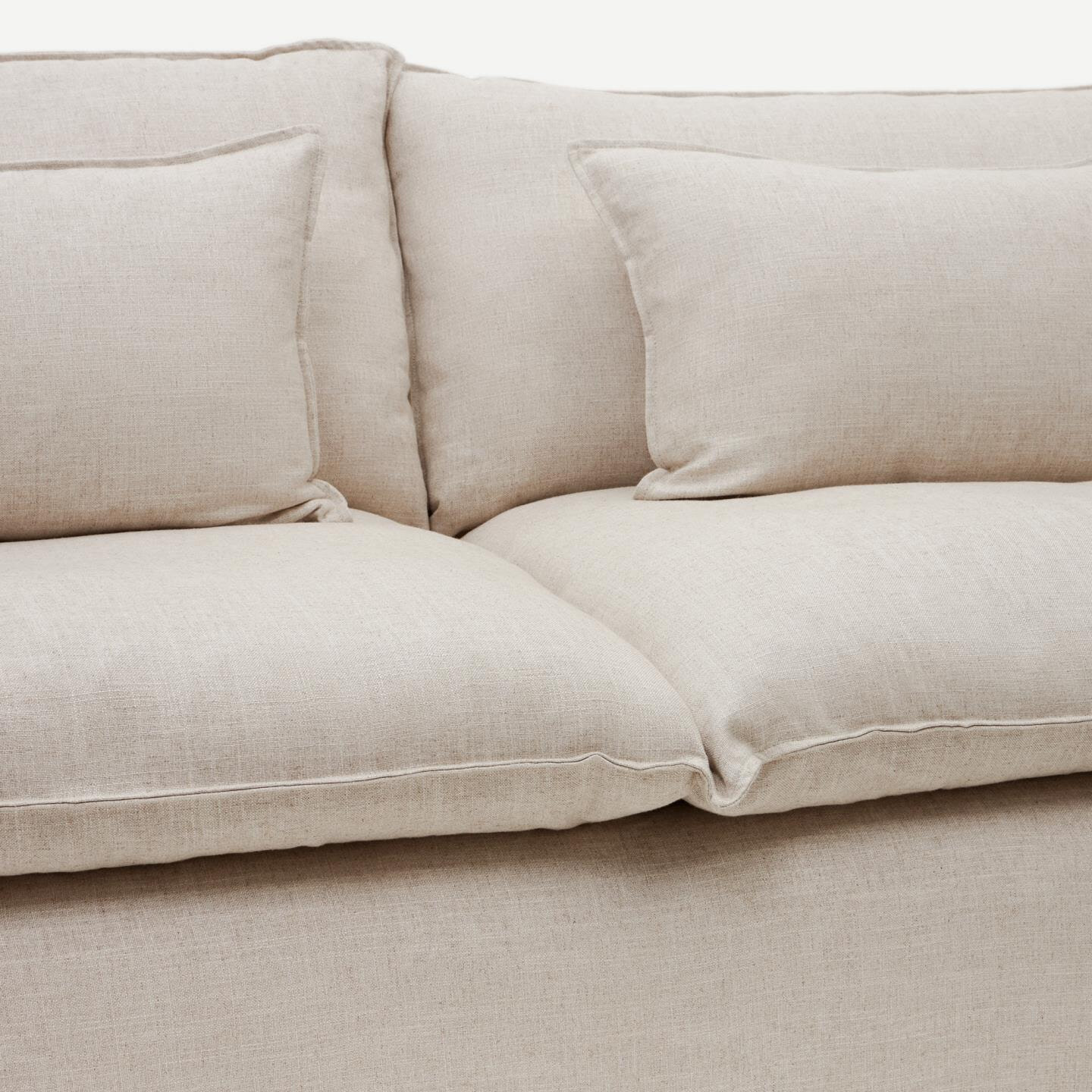 Kave Home 3-zits Bank 'Anarela' Linnen, 280cm, kleur Beige