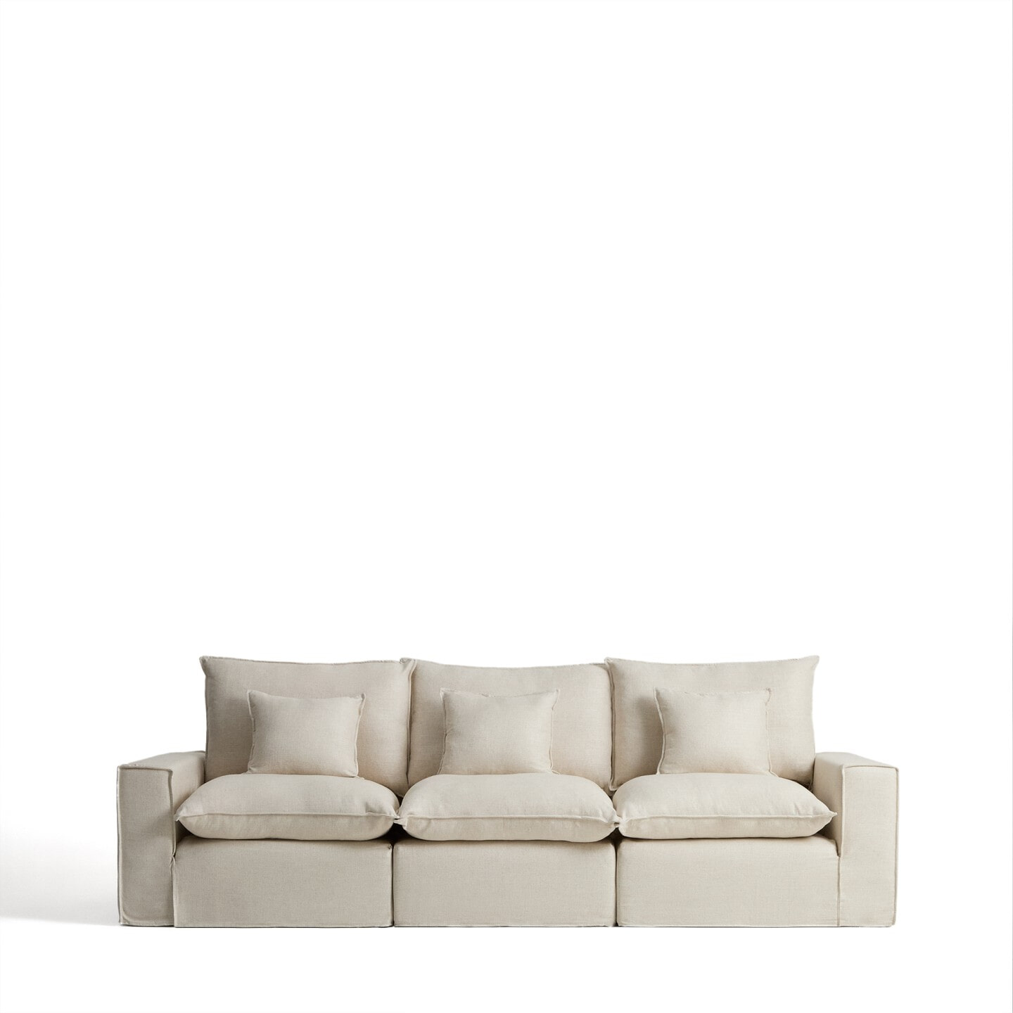 Kave Home Modulaire 3-zits Bank 'Anarela' Linnen, 310cm, kleur Beige