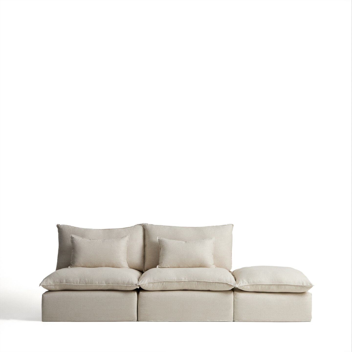 Kave Home Modulaire 3-zits Bank 'Anarela' Met eindstuk, 310cm, kleur Beige