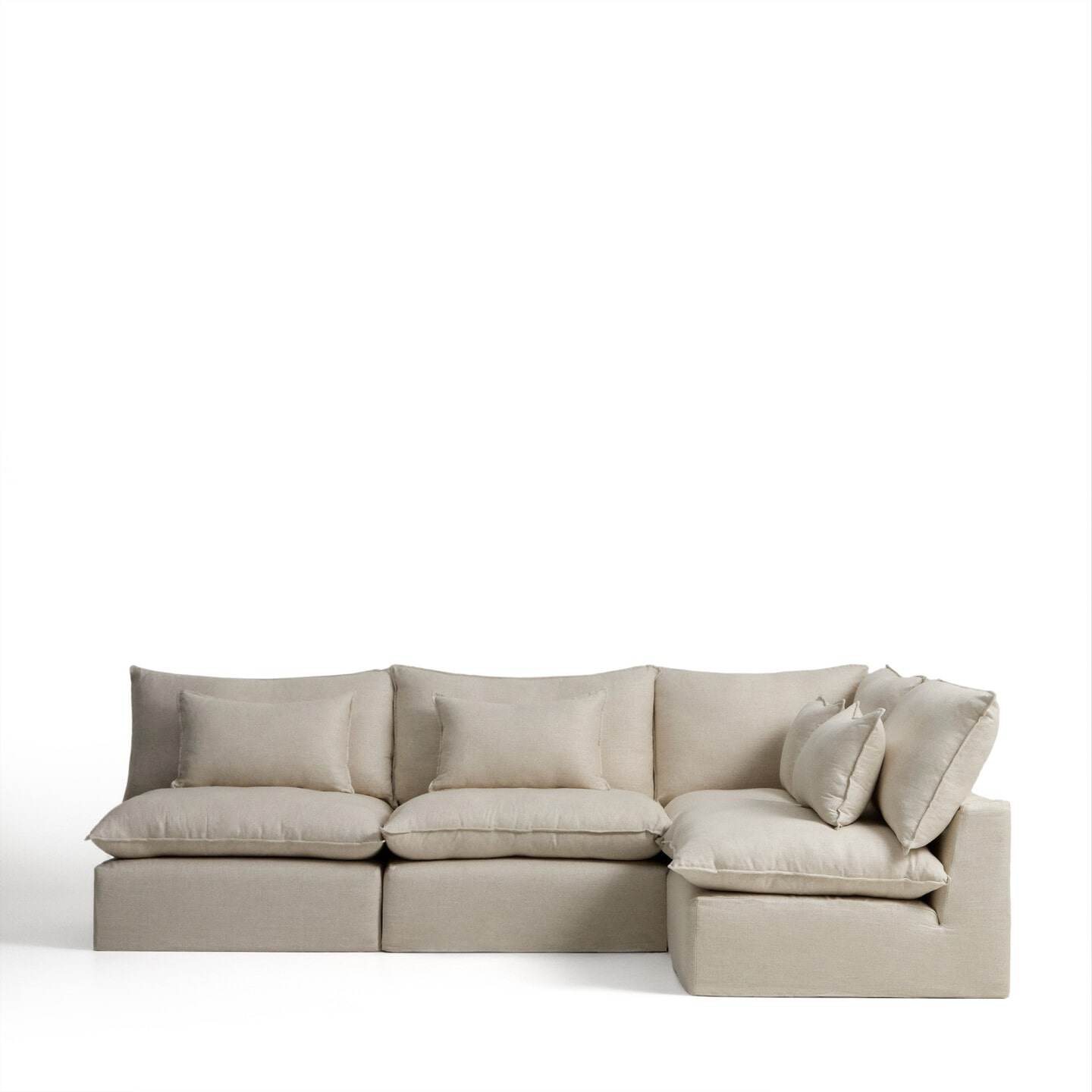 Kave Home 6-zits Hoekbank 'Anarela' Rechts, 327cm, kleur Beige