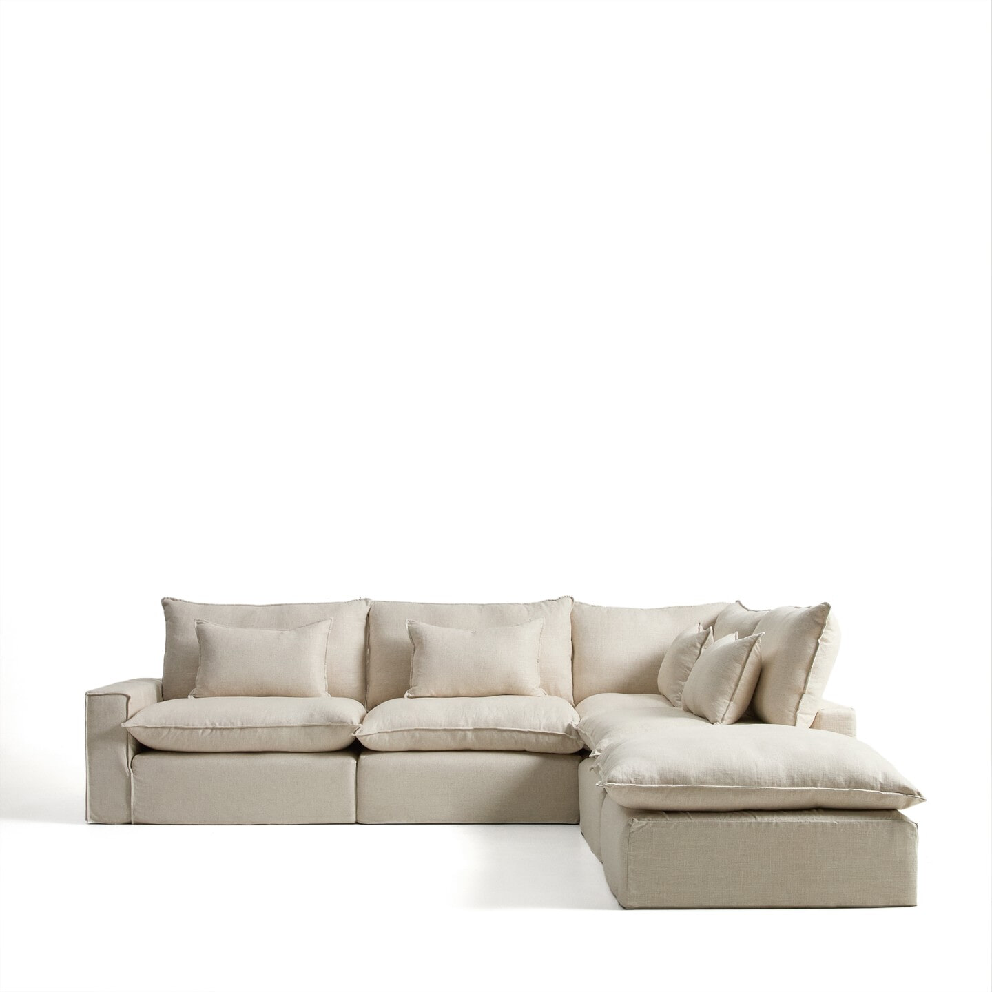 Kave Home 6-zits Hoekbank 'Anarela' 347cm, kleur Beige