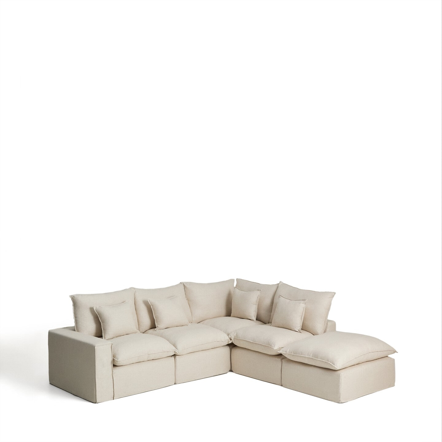 Kave Home 4-zits Hoekbank 'Anarela' Rechts, 307cm, kleur Beige