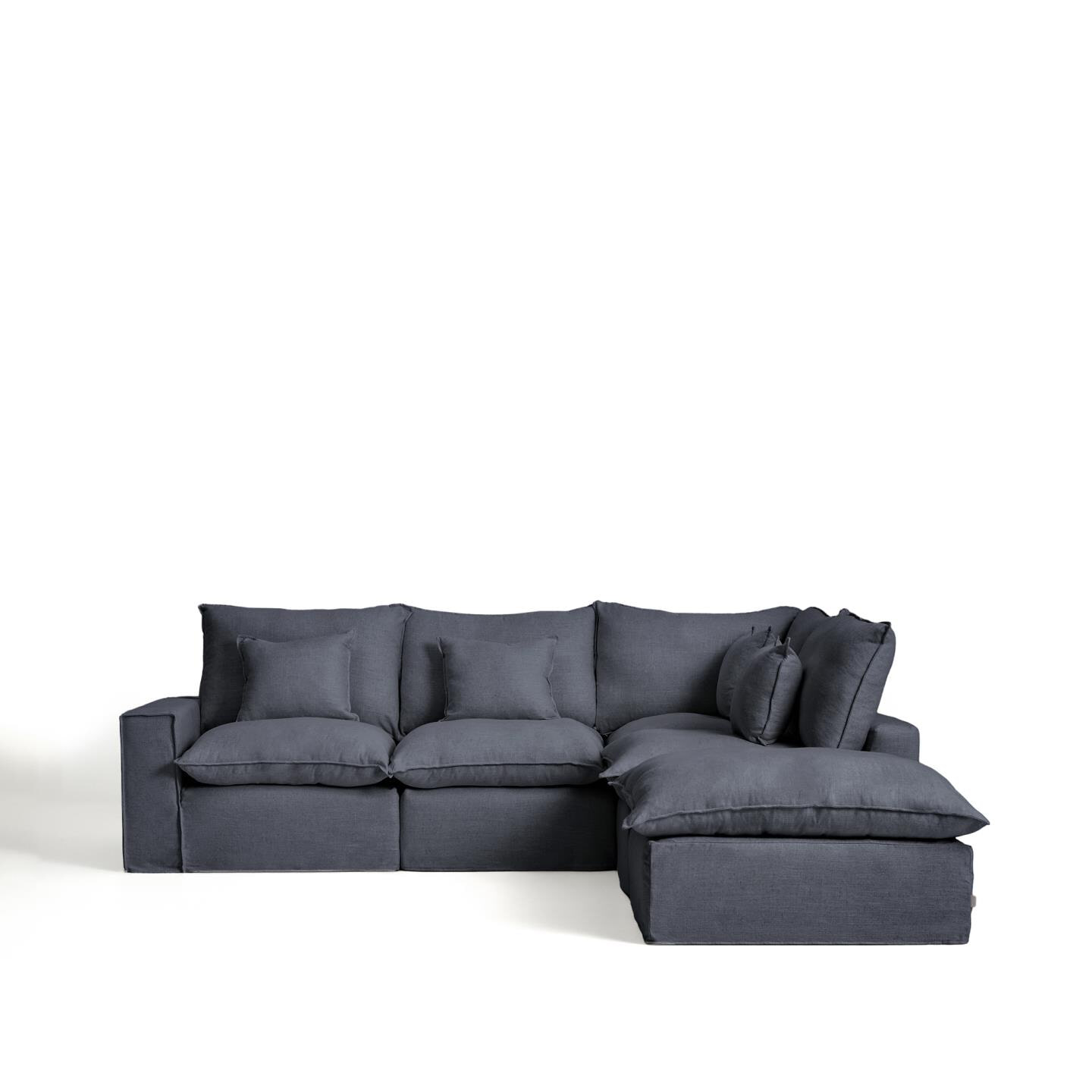 Kave Home 4-zits Hoekbank 'Anarela' Rechts, 307cm, kleur Donkergrijs