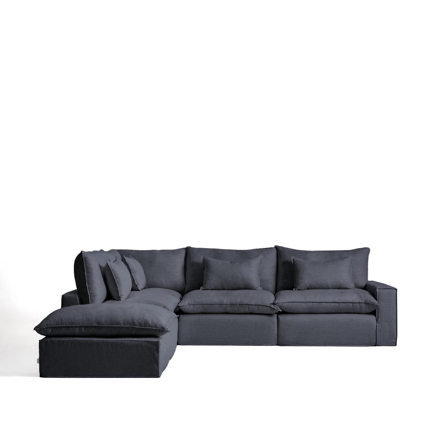 Kave Home 6-zits Hoekbank 'Anarela' 347cm, kleur Donkergrijs