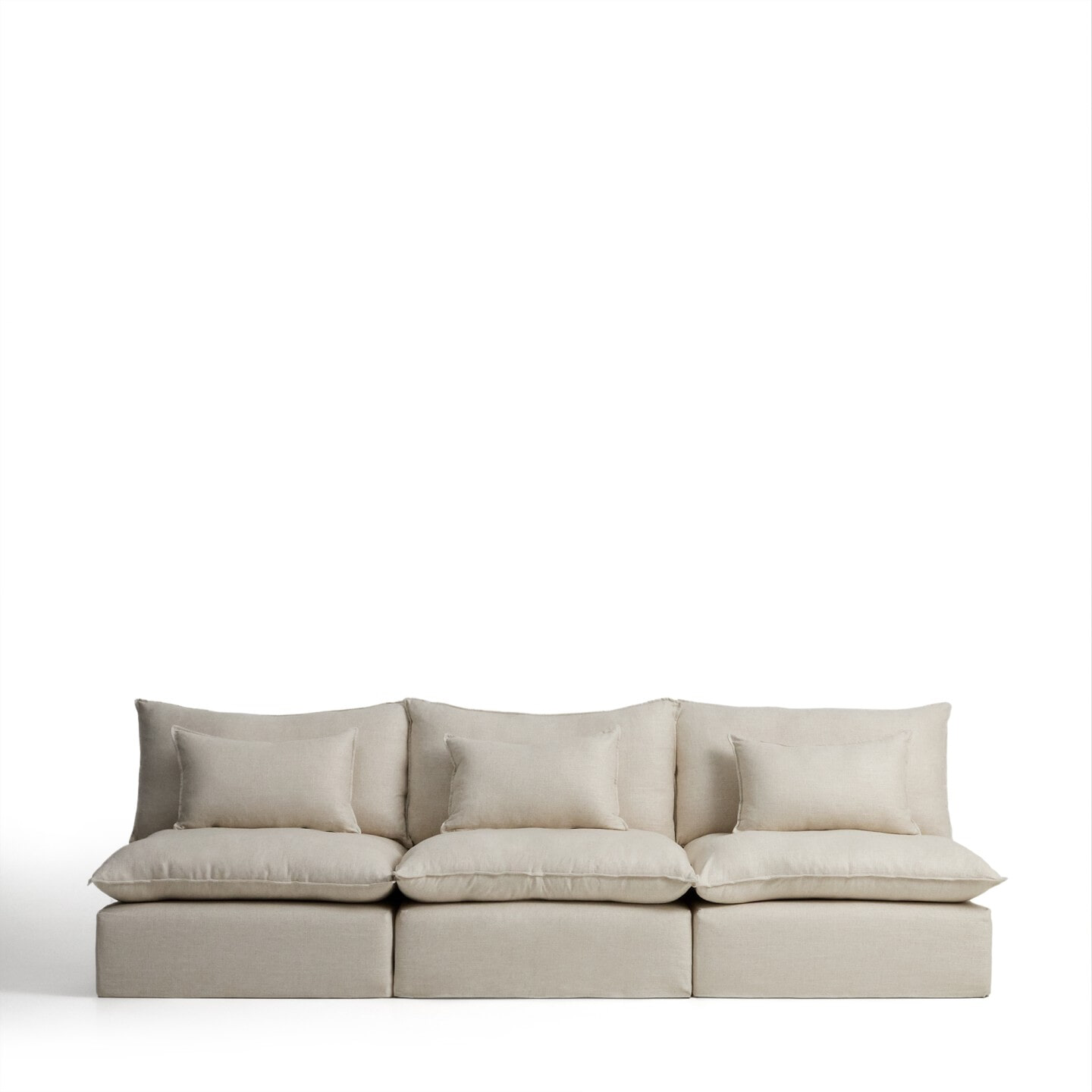 Kave Home 5-zits Bank Anarela Linnen, 330cm - Beige