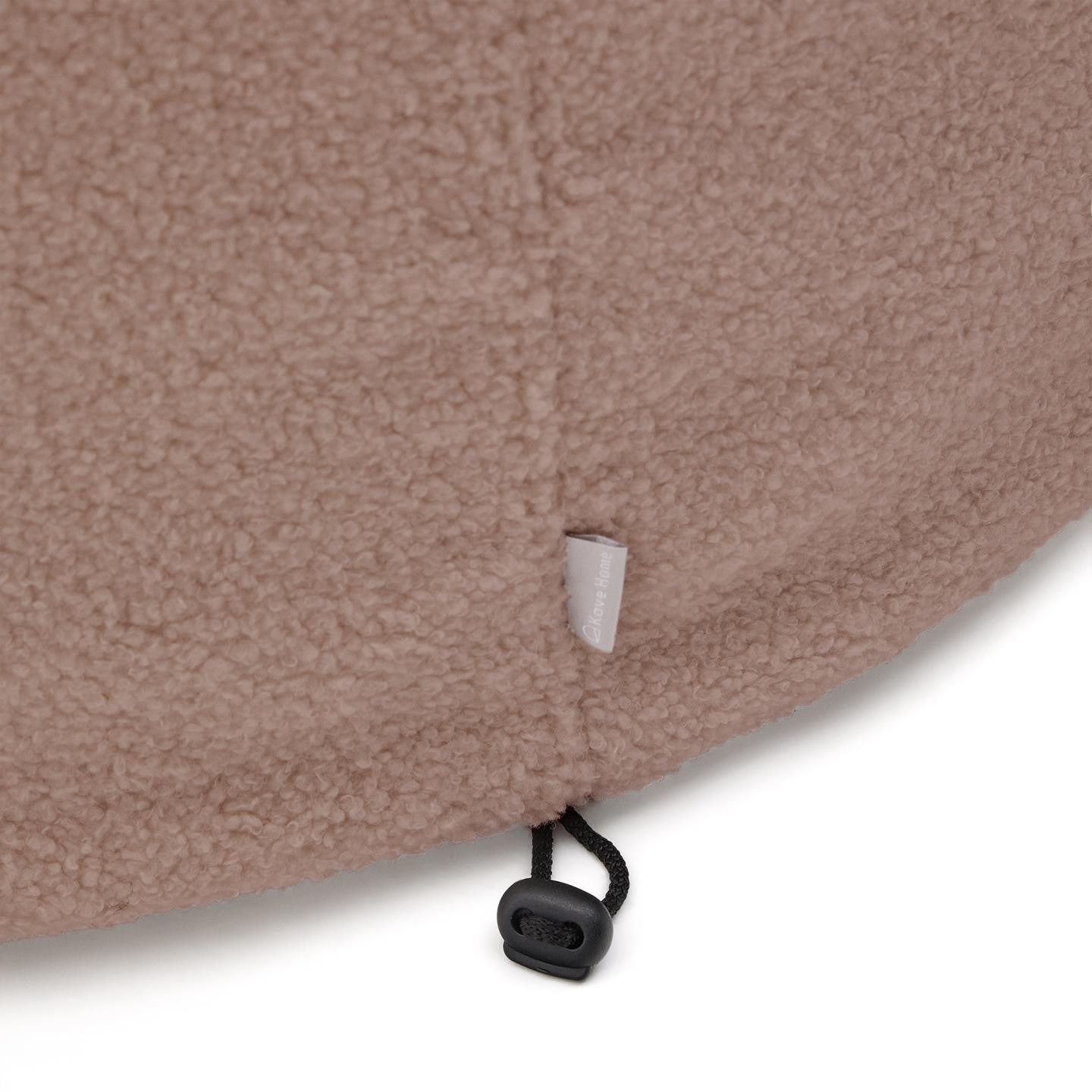 Kave Home Poef 'Kaeli' Bouclé, 43cm, kleur Roze