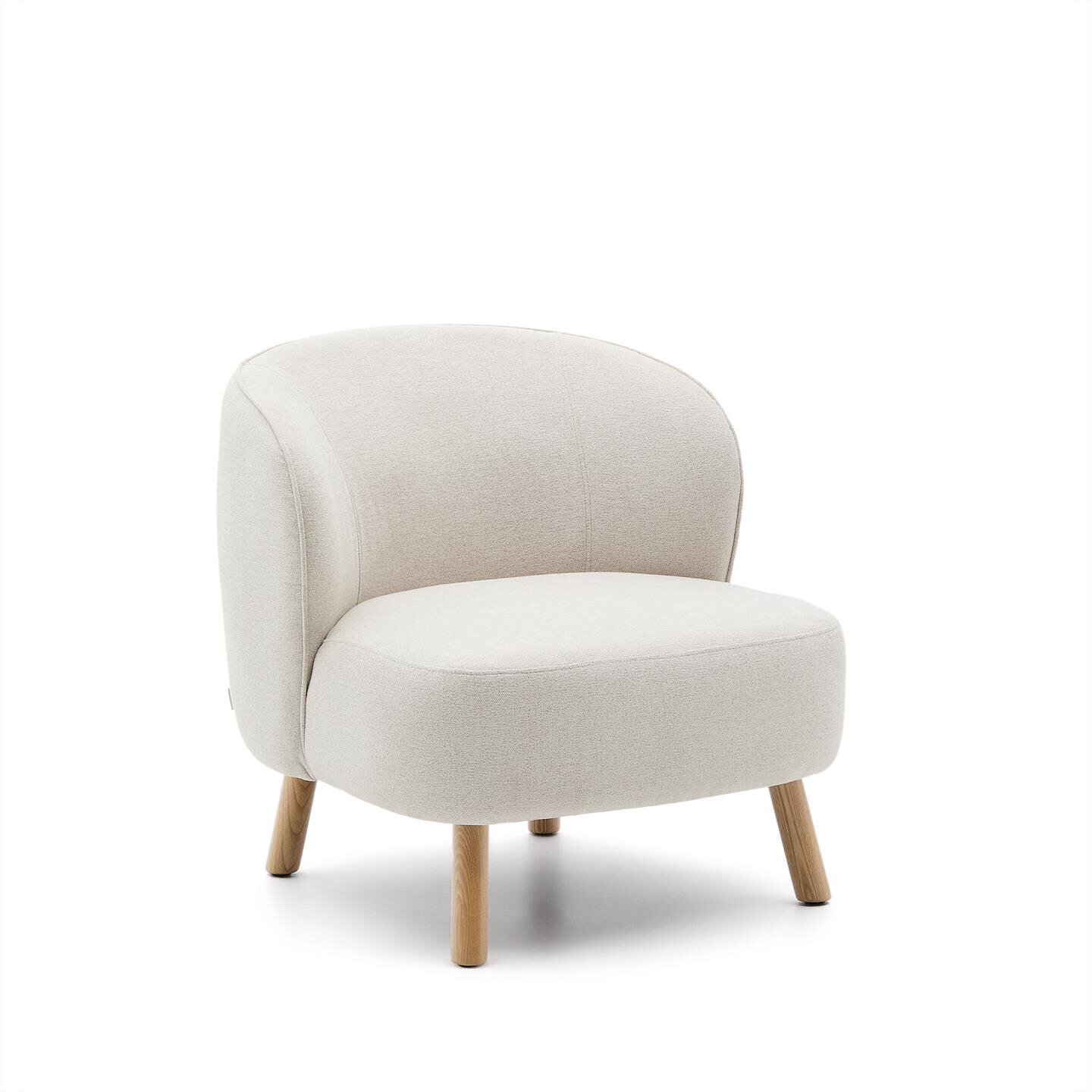 Kave Home Fauteuil 'Ulit' Chenille, kleur Beige