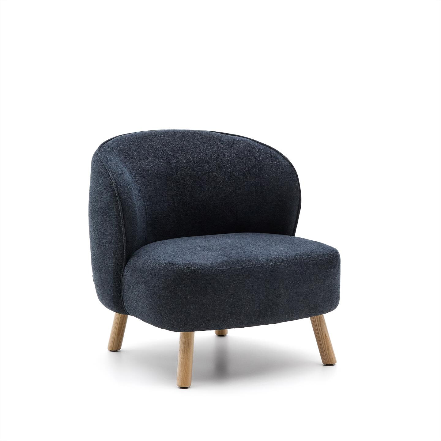 Kave Home Fauteuil 'Ulit' Chenille, kleur Blauw