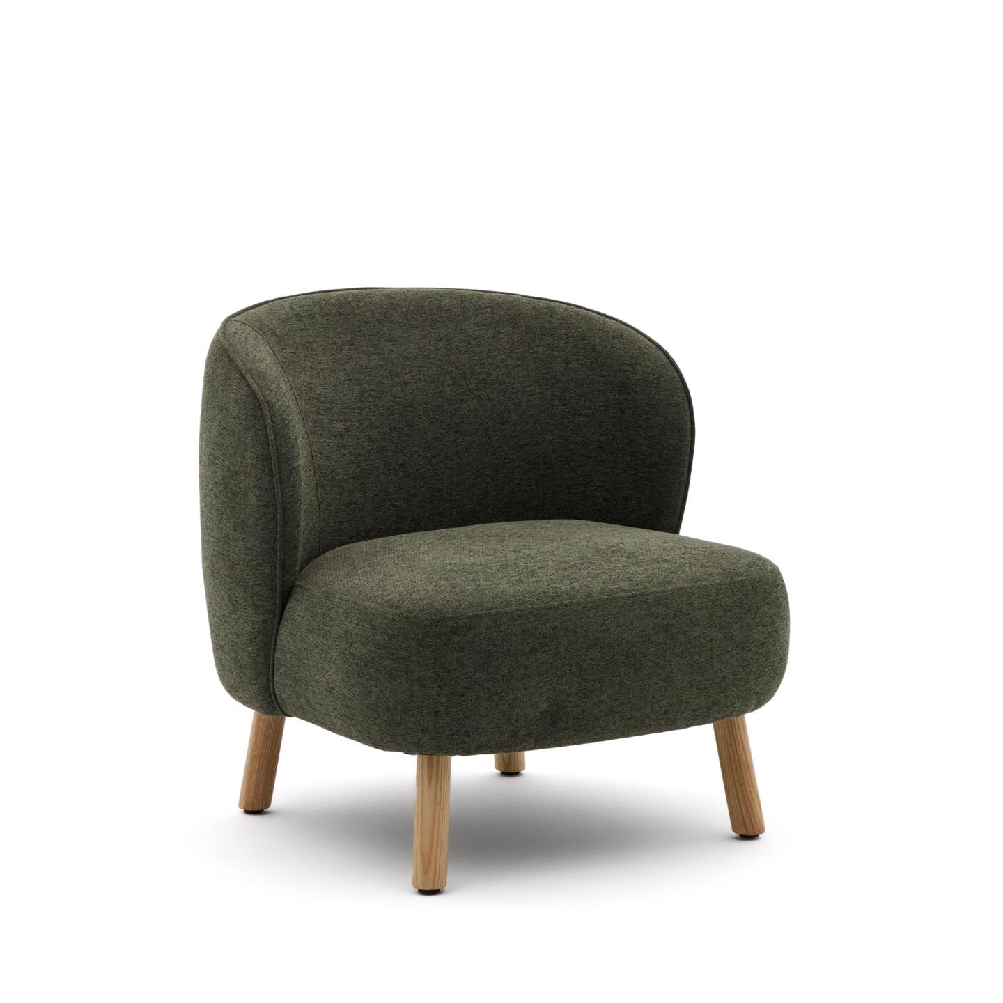 Kave Home Fauteuil 'Ulit' Chenille, kleur Groen