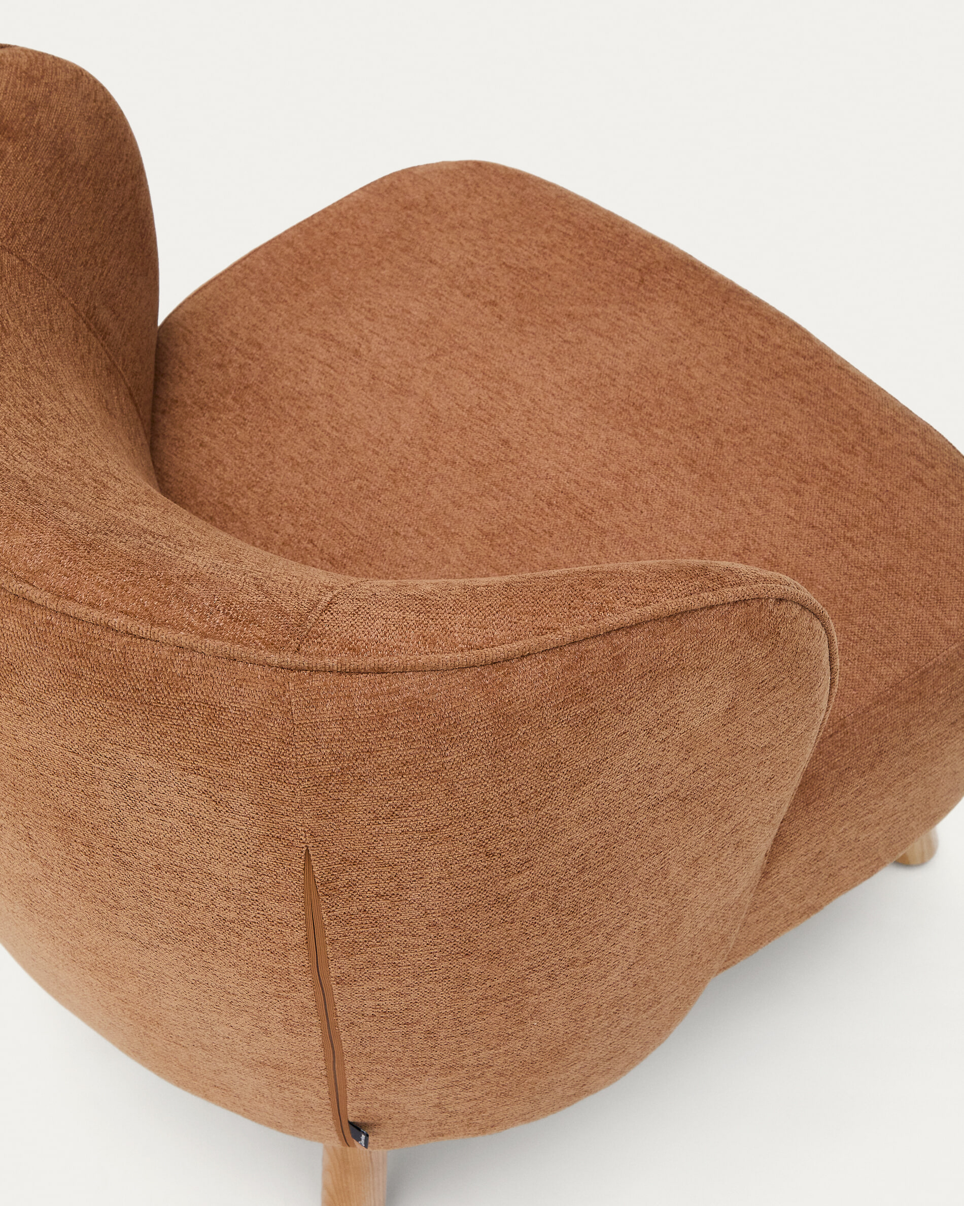 Kave Home Fauteuil 'Ulit' Chenille, kleur Terracotta