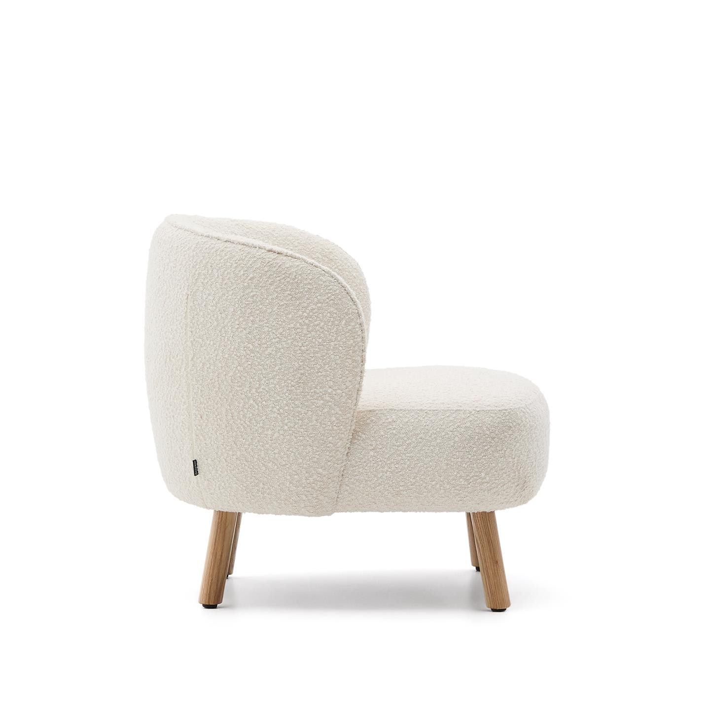 Kave Home Fauteuil 'Ulit' Bouclé, kleur Wit