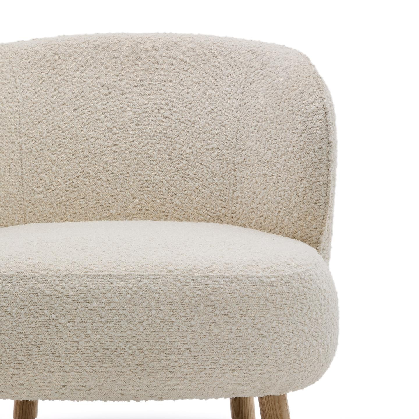 Kave Home Fauteuil 'Ulit' Bouclé, kleur Wit