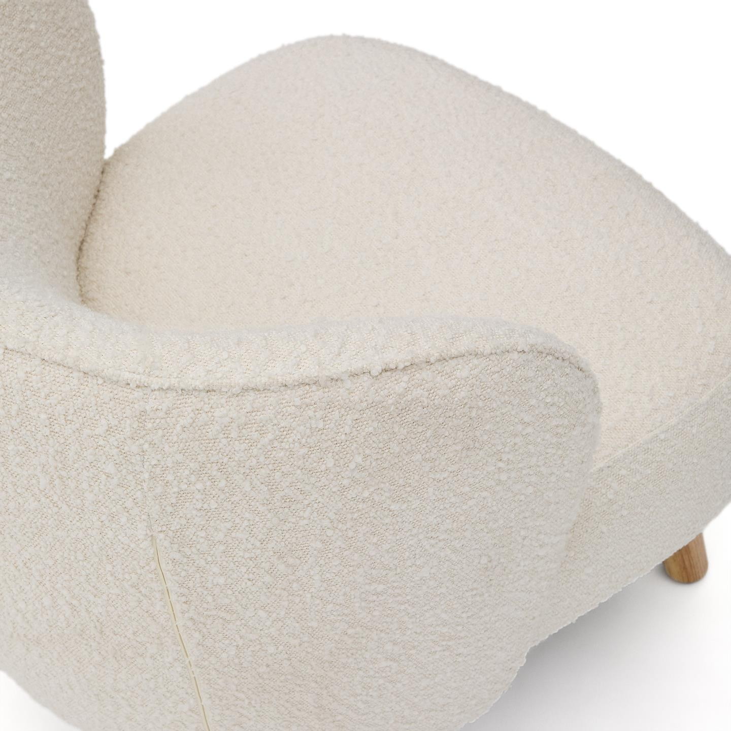 Kave Home Fauteuil 'Ulit' Bouclé, kleur Wit