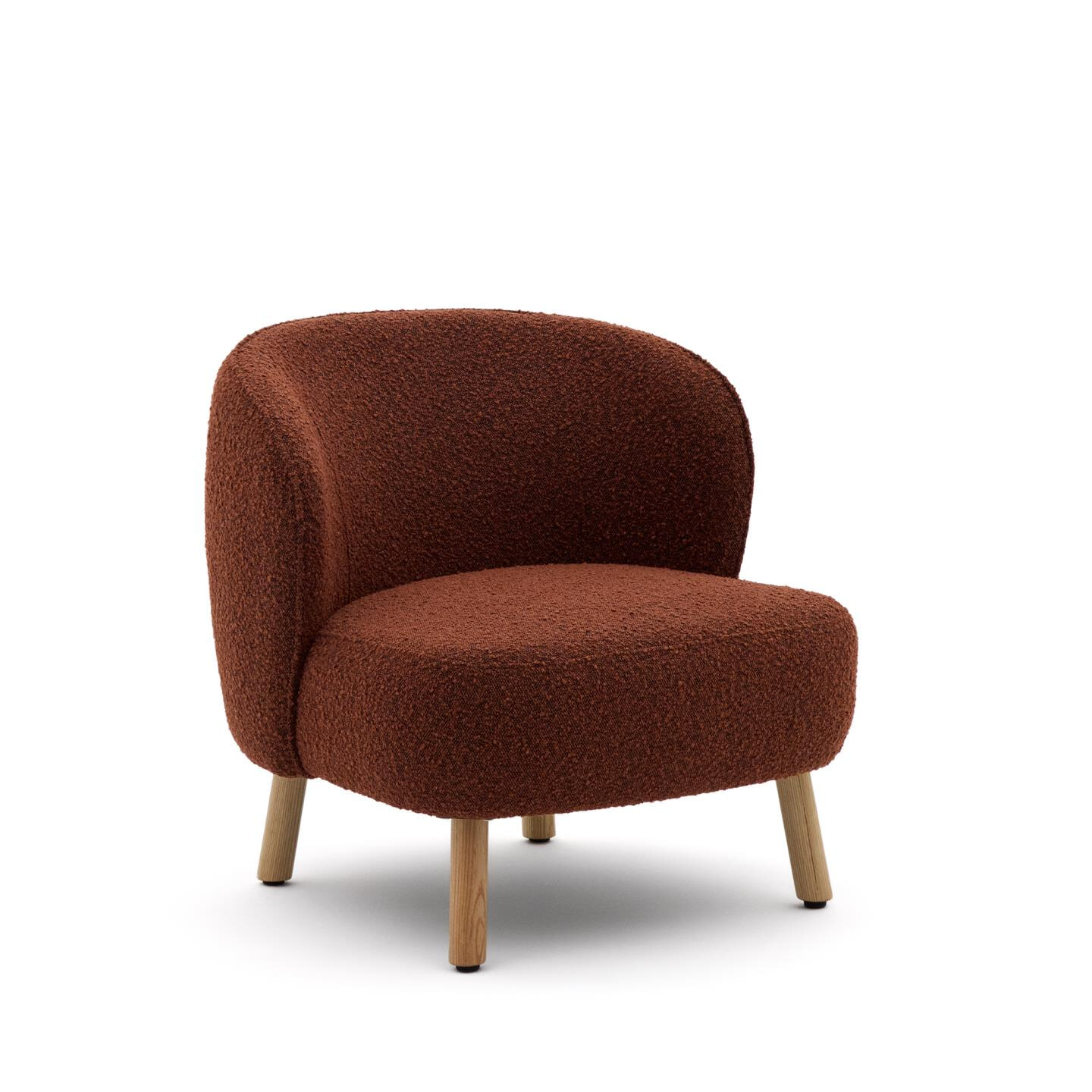Kave Home Fauteuil 'Ulit' Bouclé, kleur Terracotta