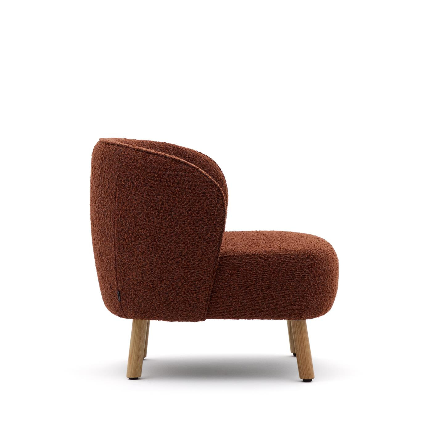 Kave Home Fauteuil 'Ulit' Bouclé, kleur Terracotta