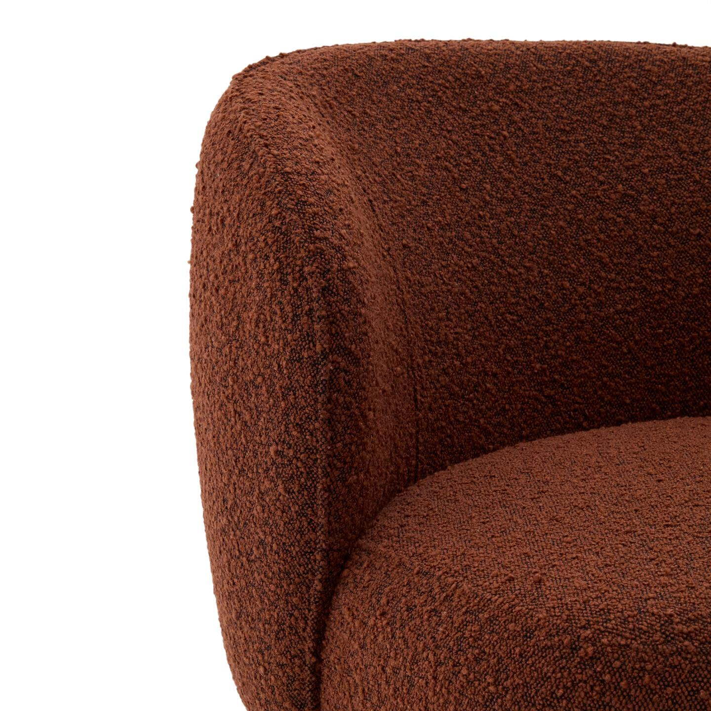 Kave Home Fauteuil 'Ulit' Bouclé, kleur Terracotta