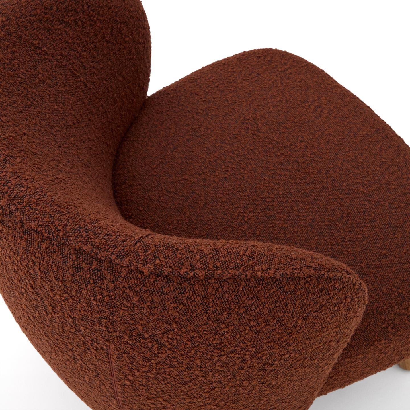 Kave Home Fauteuil 'Ulit' Bouclé, kleur Terracotta