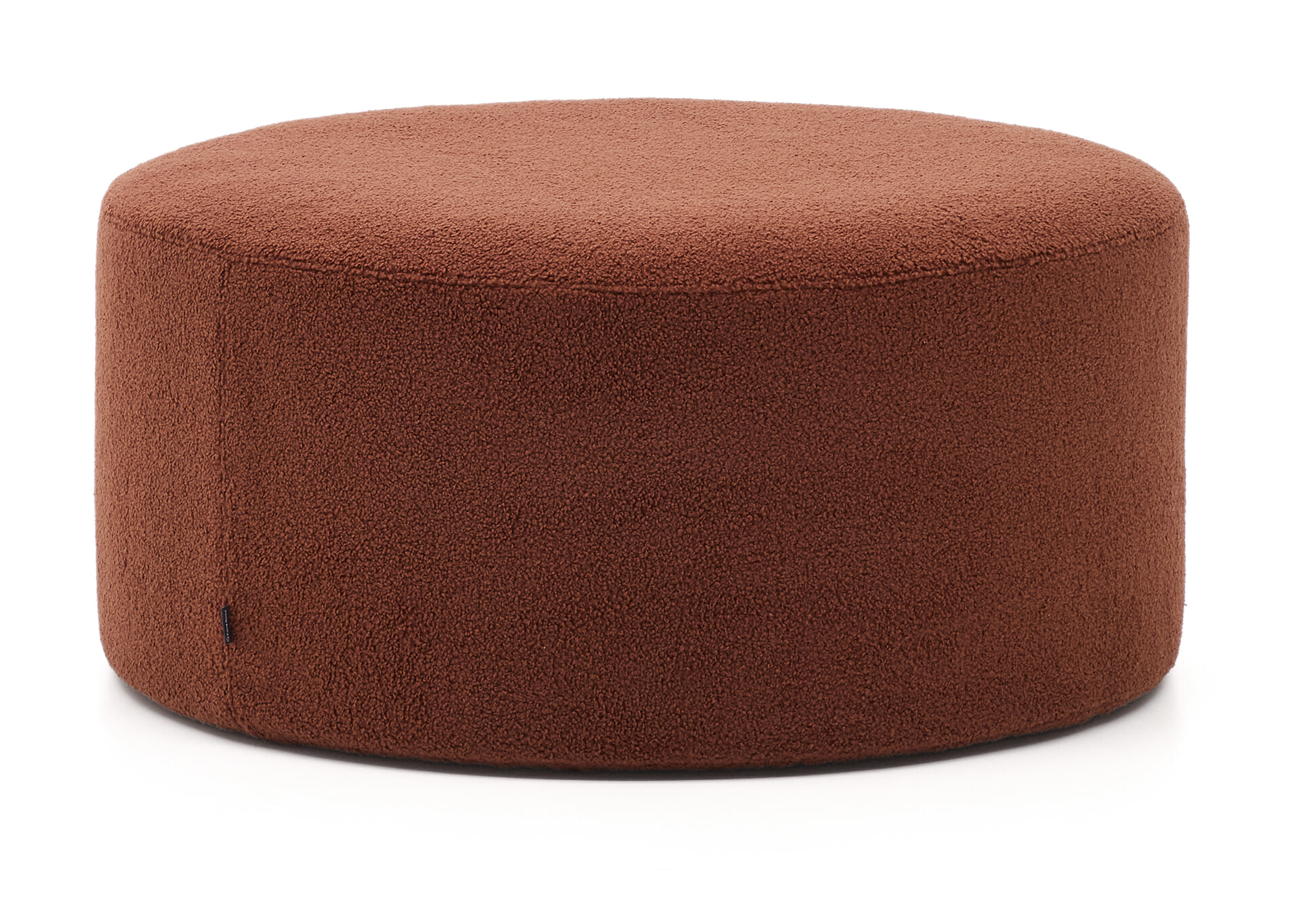Kave Home Poef 'Kaeli' Bouclé, 90cm, kleur Terracotta