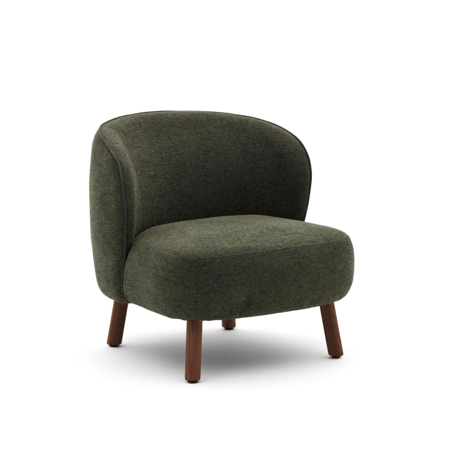 Kave Home Fauteuil 'Ulit' Chenille, kleur Groen/Bruin