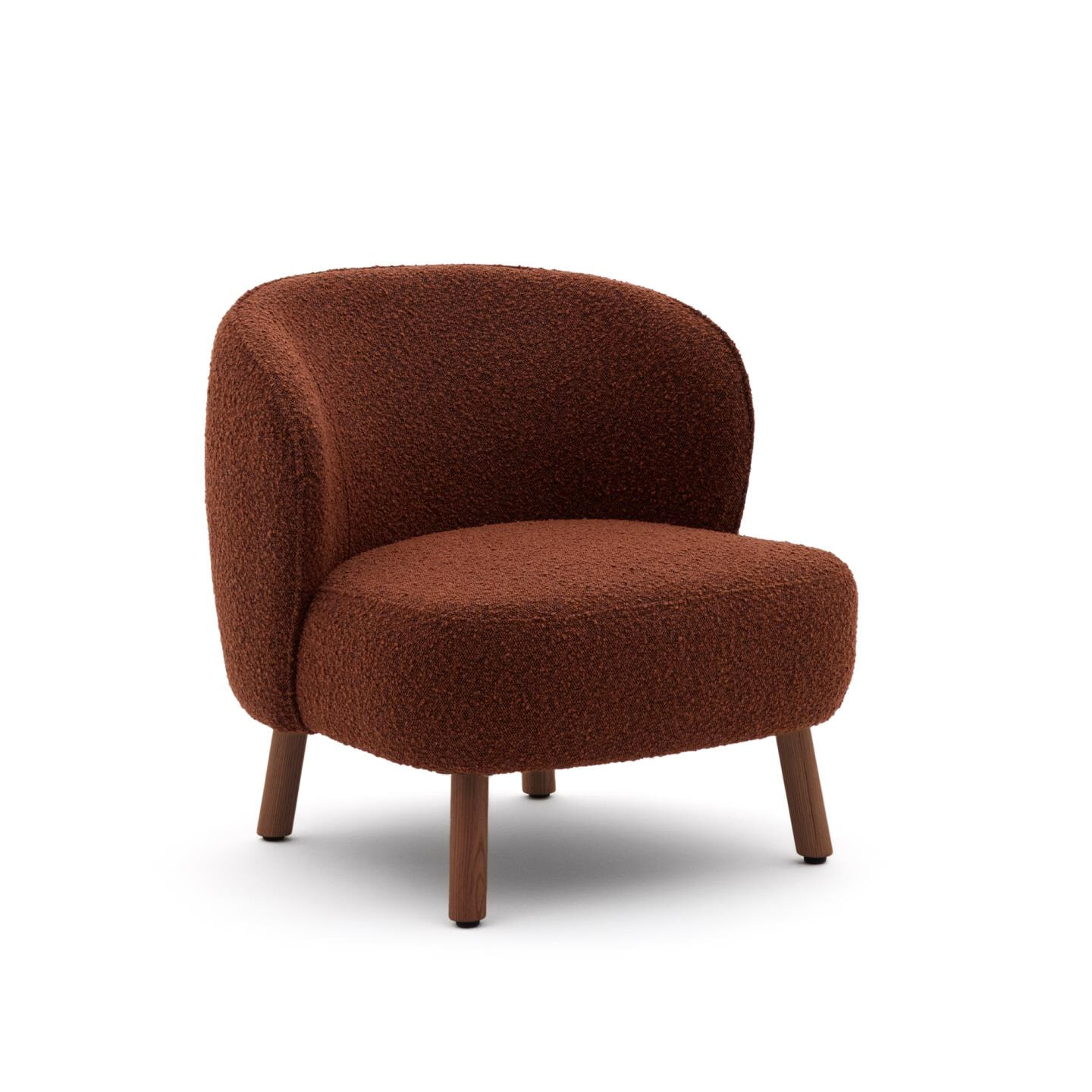 Kave Home Fauteuil 'Ulit' Bouclé, kleur Terracotta/Bruin