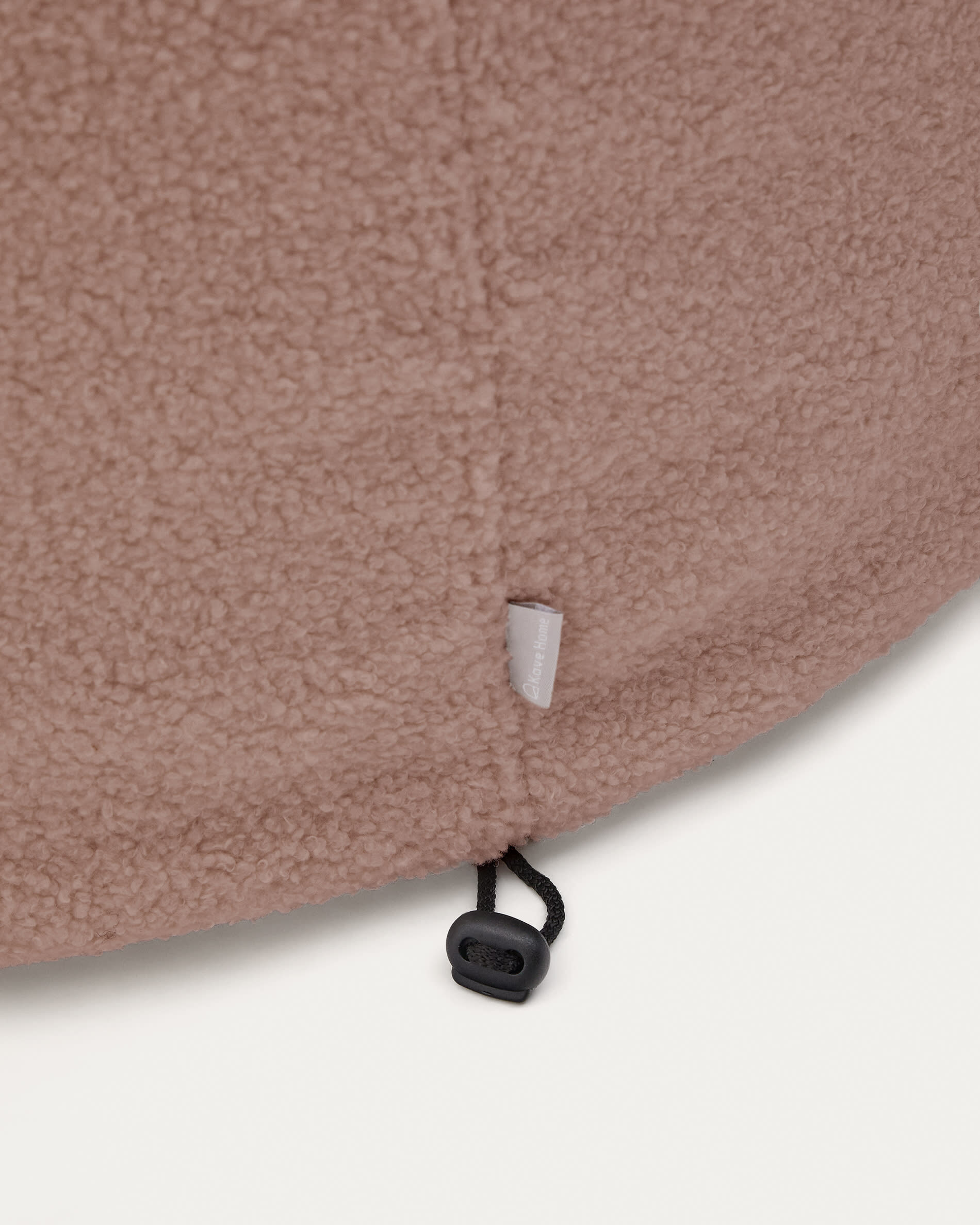 Kave Home Poef 'Kaeli' Bouclé, 120cm, kleur Roze