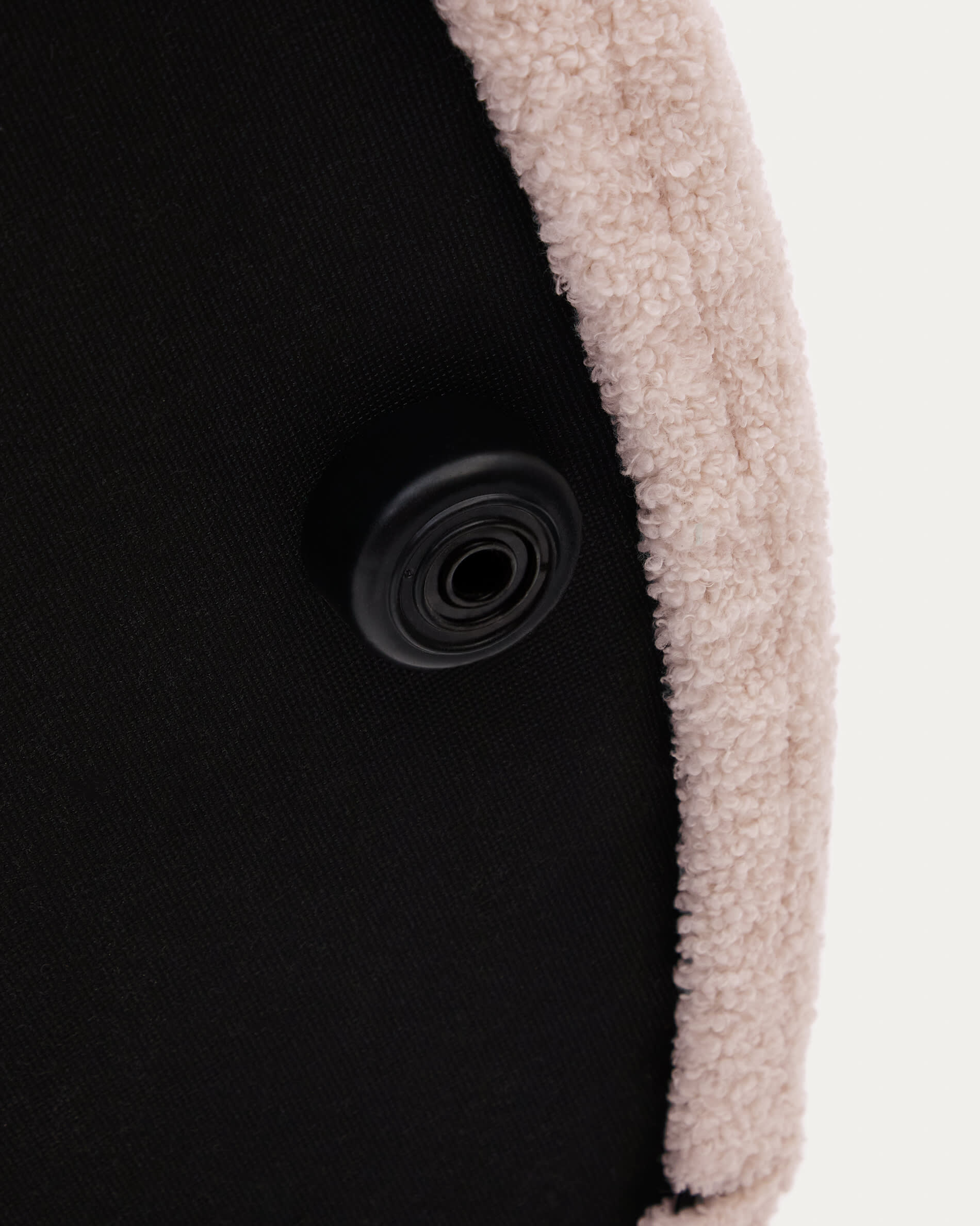 Kave Home Poef 'Kaeli' Bouclé, 120cm, kleur Roze