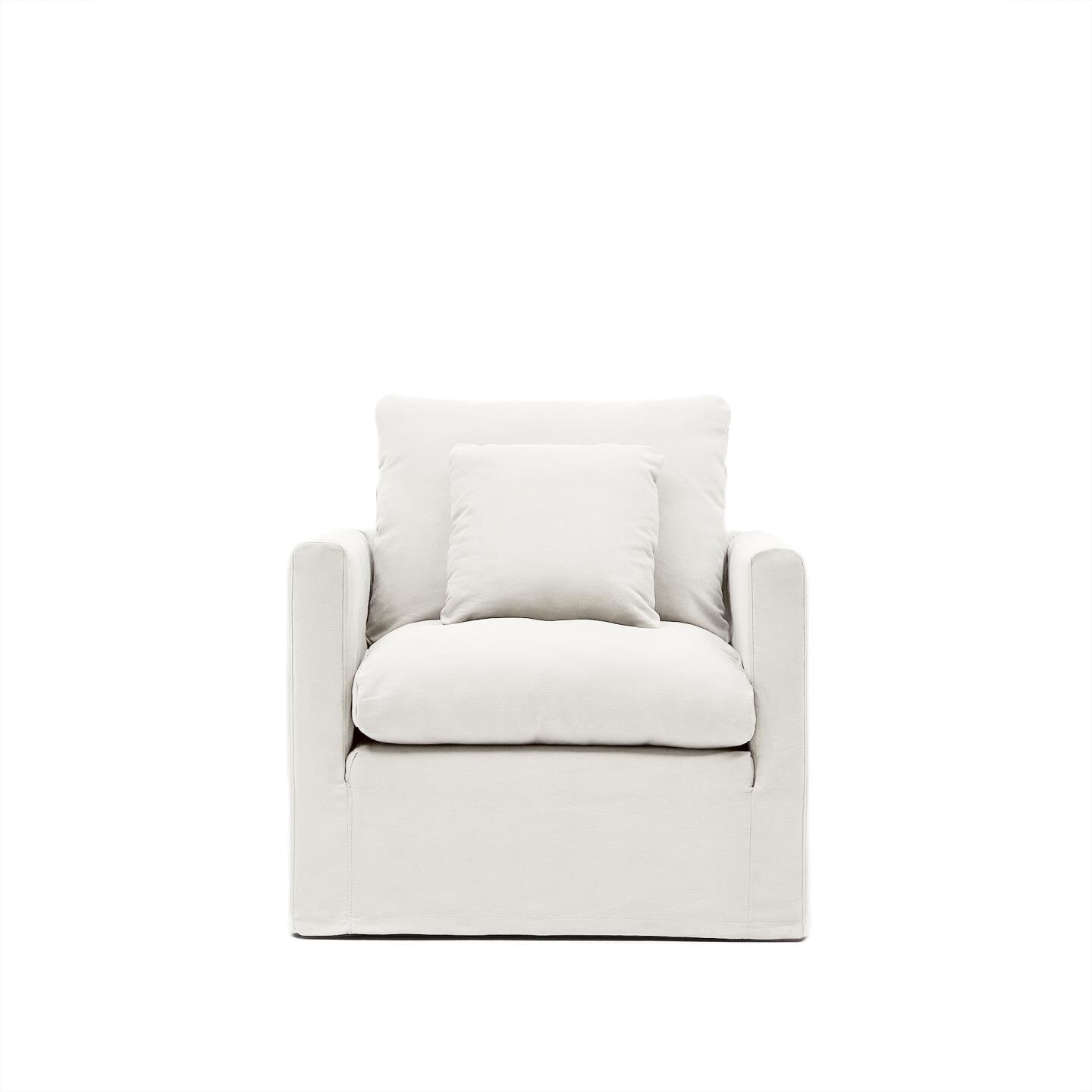 Kave Home Fauteuil 'Nora' kleur Ecru